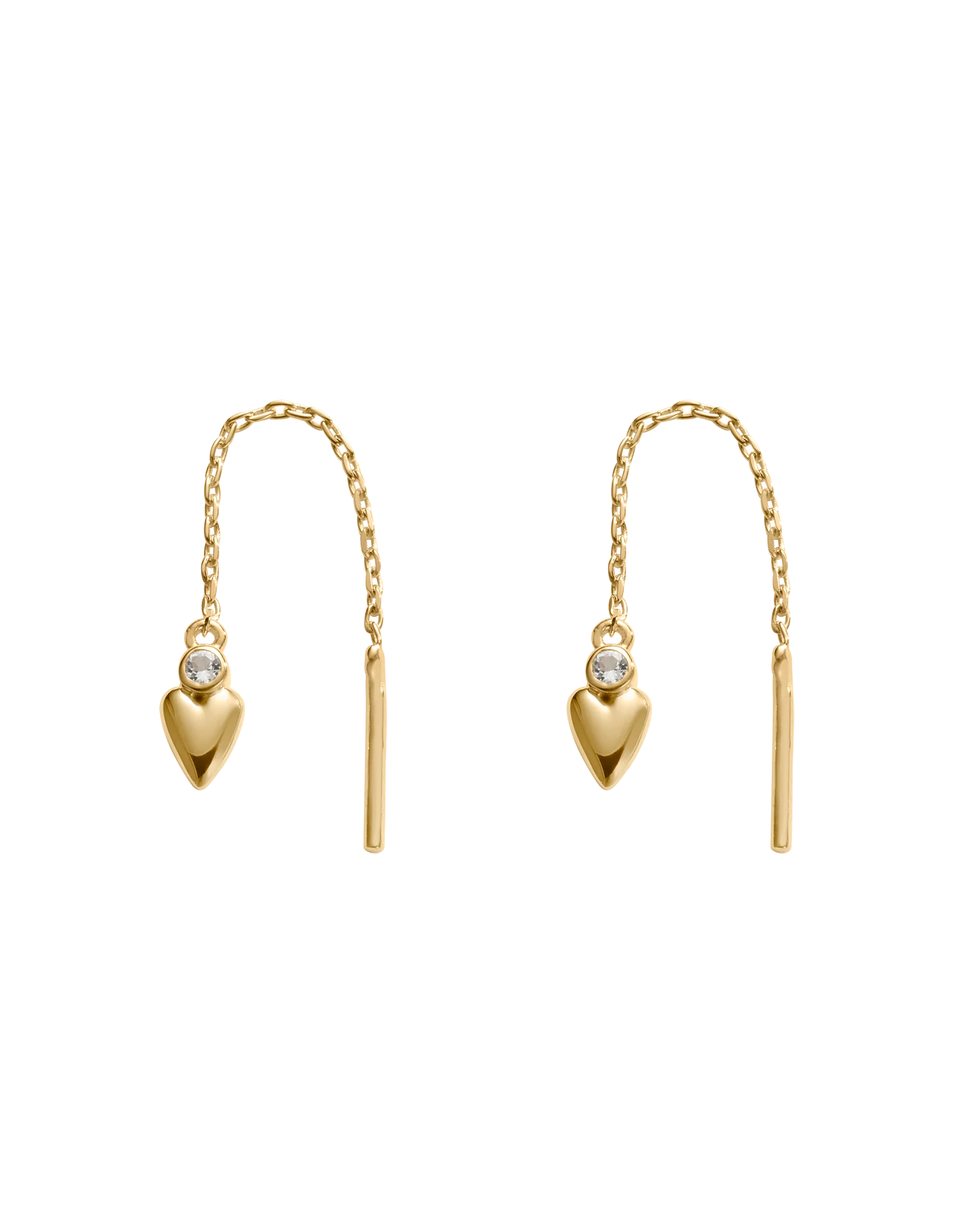 ABODE HEART THREADER (18K GOLD PLATED)