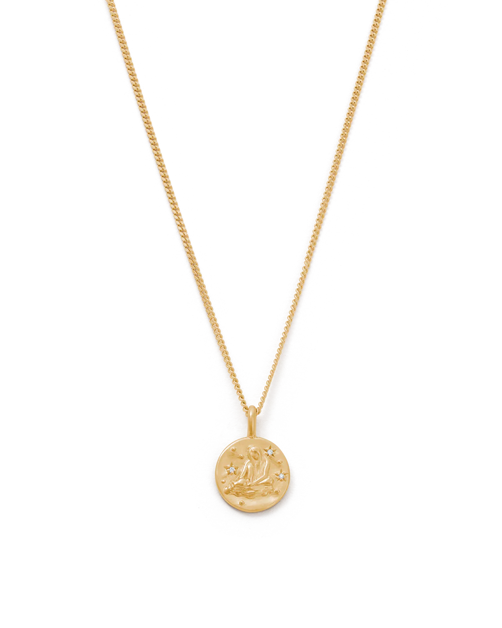 AQUARIUS PETITE ZODIAC NECKLACE (18K GOLD VERMEIL)