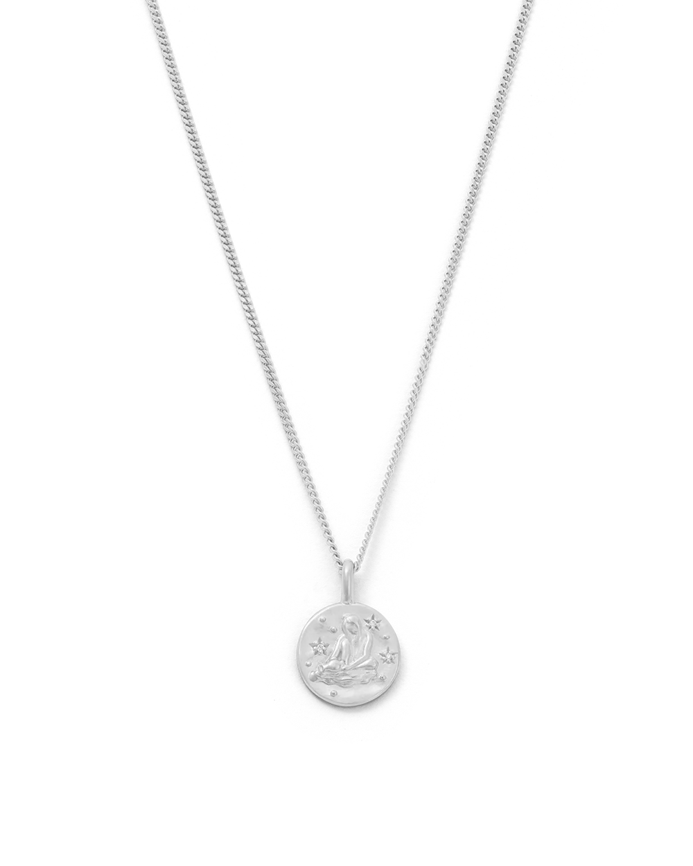 AQUARIUS PETITE ZODIAC NECKLACE (STERLING SILVER)