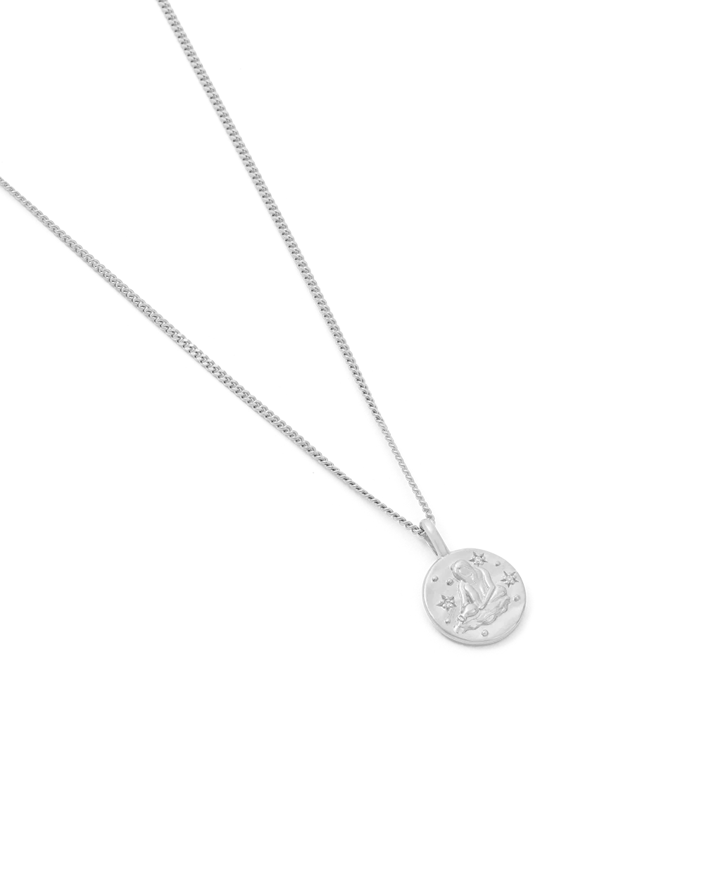 AQUARIUS PETITE ZODIAC NECKLACE (STERLING SILVER) - Image 4