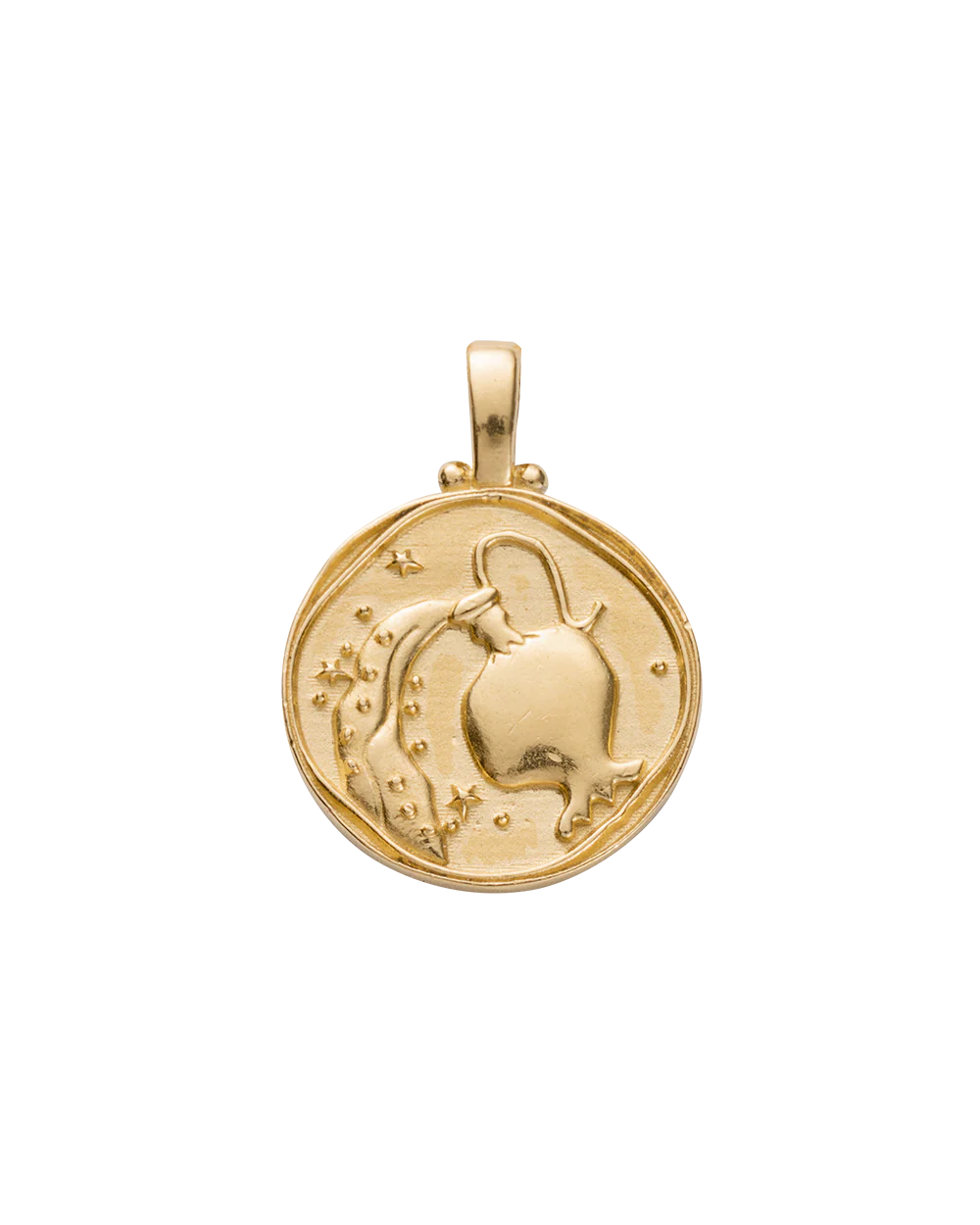AQUARIUS ZODIAC (18K GOLD VERMEIL)