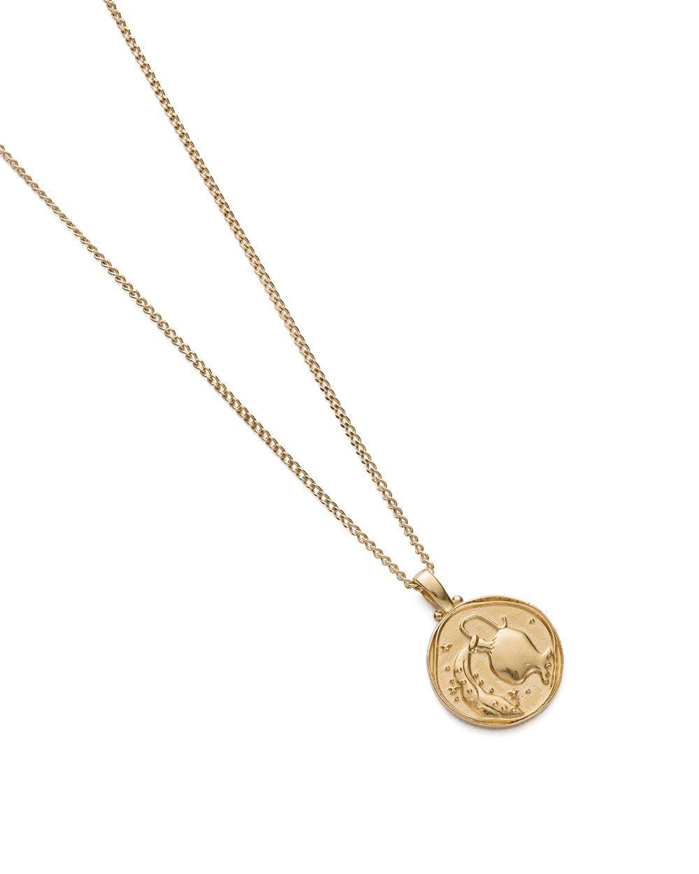 AQUARIUS ZODIAC NECKLACE (18K GOLD VERMEIL) - Image 4