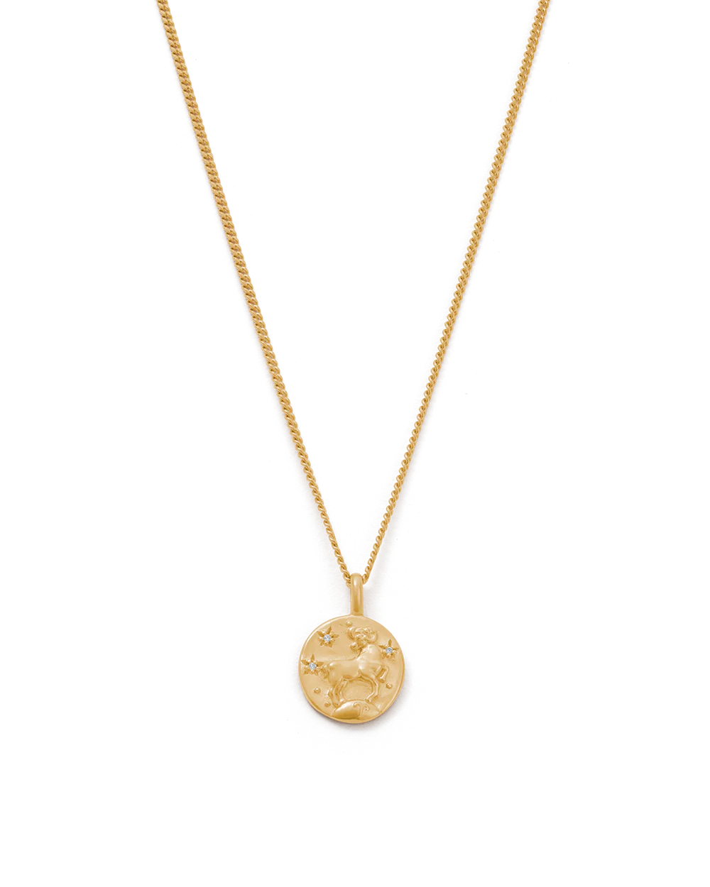 ARIES PETITE ZODIAC NECKLACE (18K GOLD VERMEIL)
