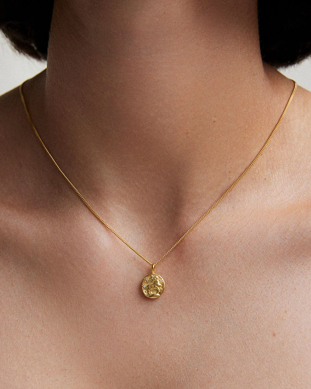 ARIES PETITE ZODIAC NECKLACE (18K GOLD VERMEIL) - Image 2