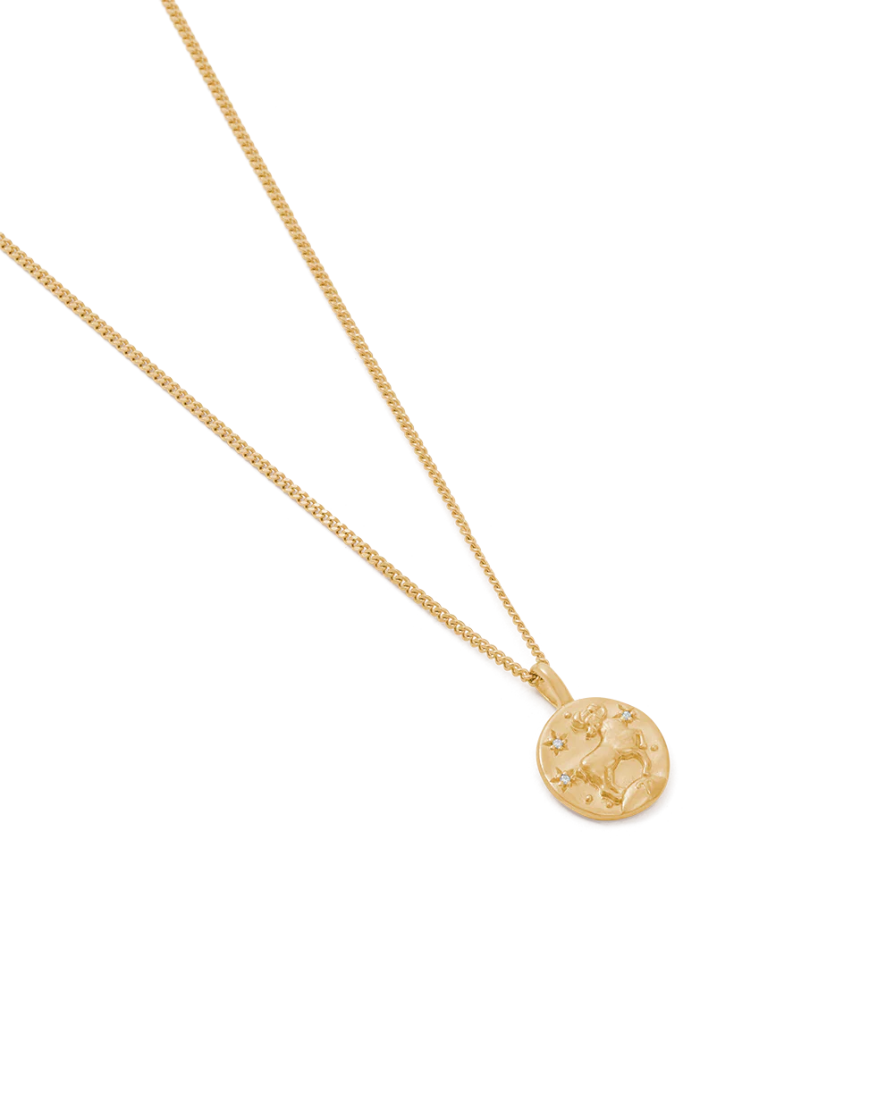 ARIES PETITE ZODIAC NECKLACE (18K GOLD VERMEIL) - Image 4