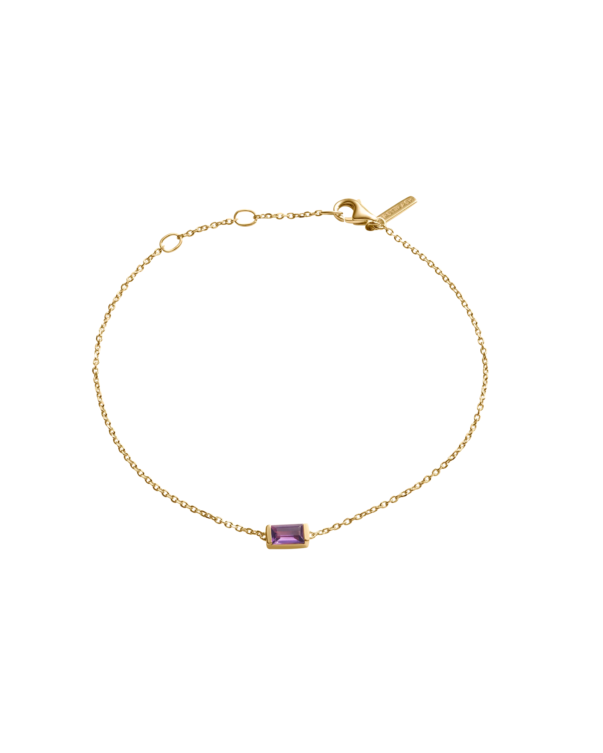 BAGUETTE BIRTHSTONE BRACELET (18K GOLD VERMEIL) - Image 10