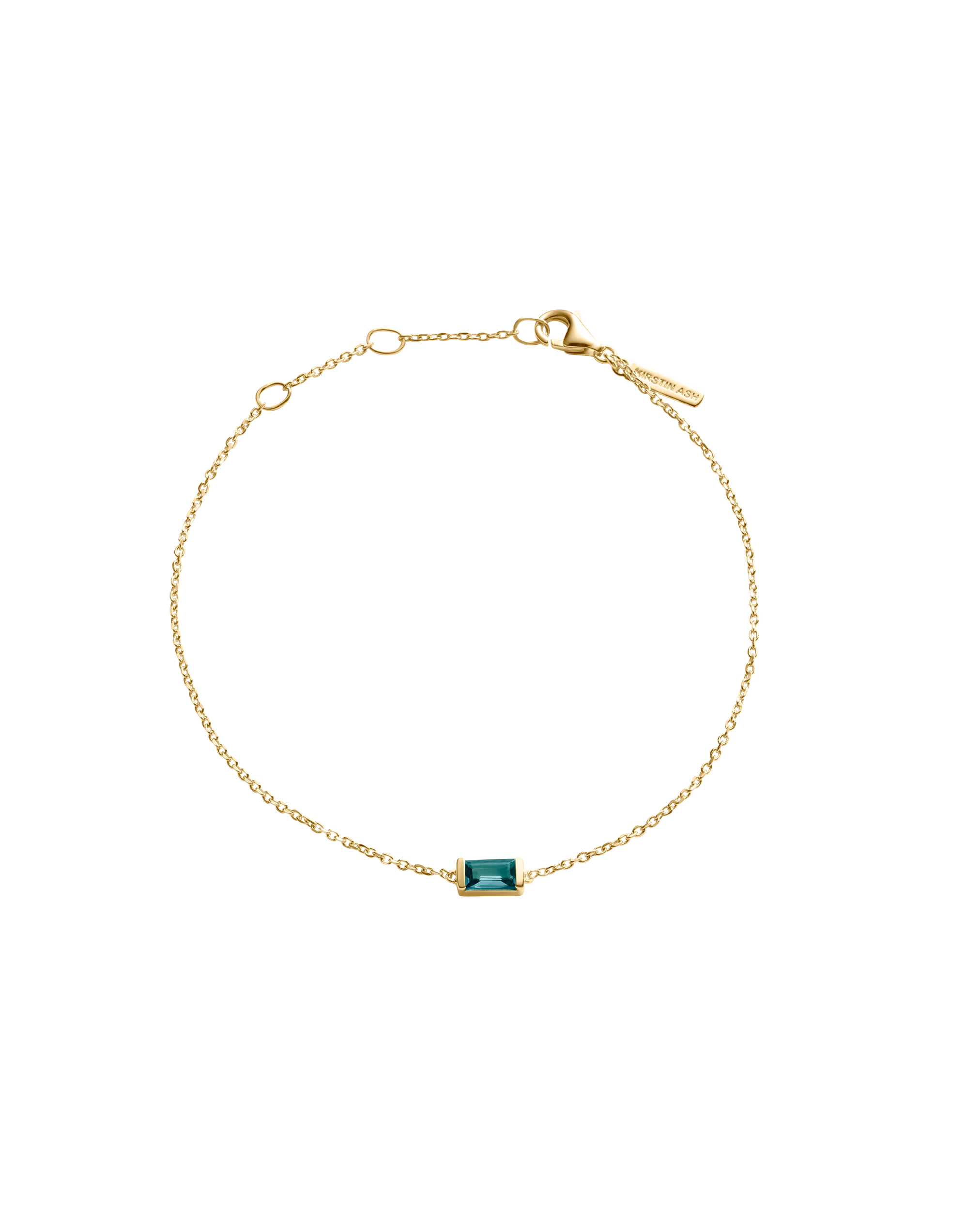 BAGUETTE BIRTHSTONE BRACELET (18K GOLD VERMEIL) - Image 11