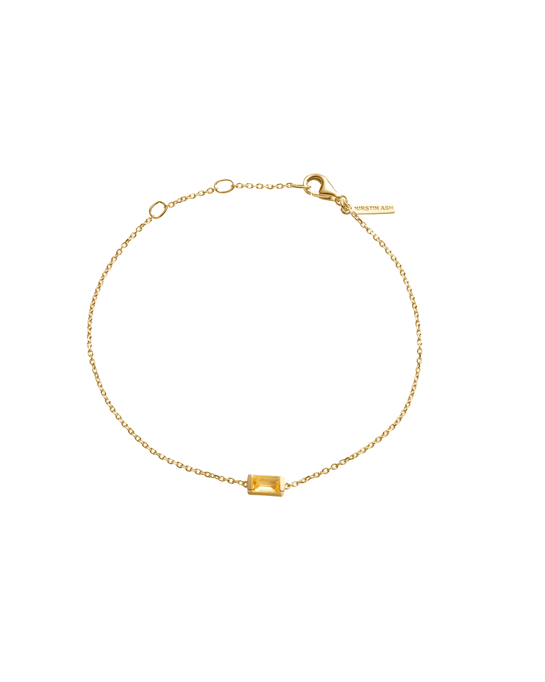 BAGUETTE BIRTHSTONE BRACELET (18K GOLD VERMEIL) - Image 12