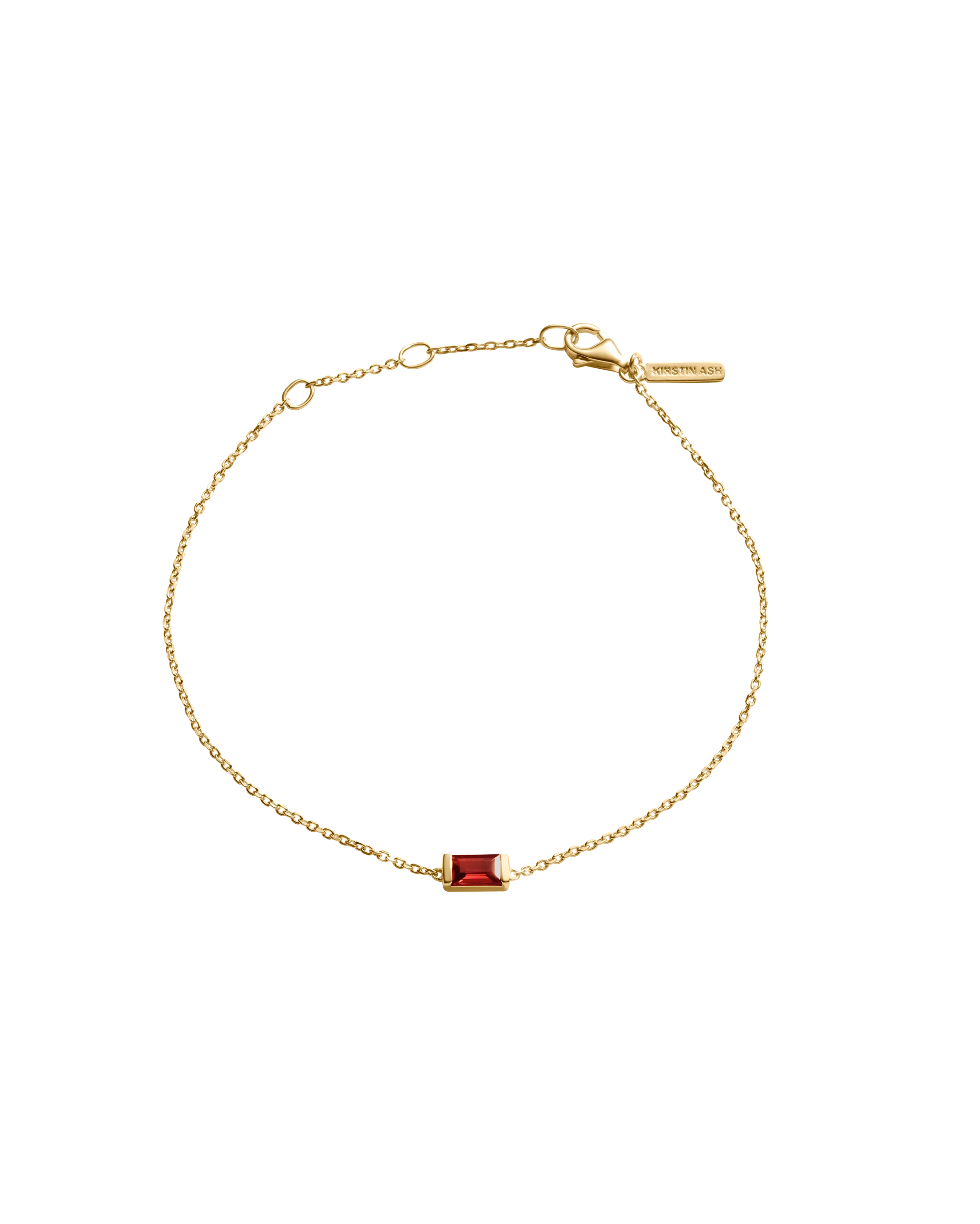 BAGUETTE BIRTHSTONE BRACELET (18K GOLD VERMEIL) - Image 13