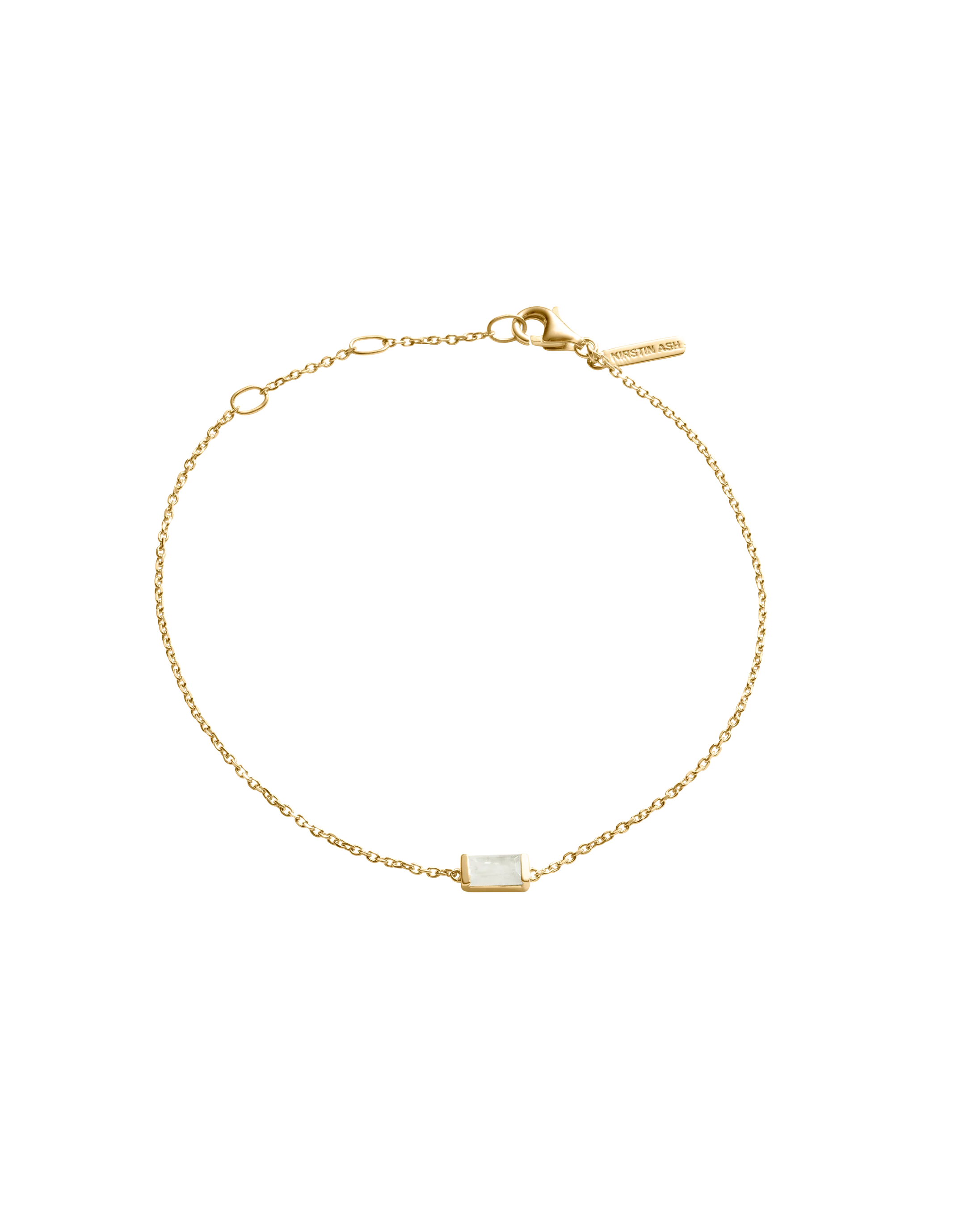 BAGUETTE BIRTHSTONE BRACELET (18K GOLD VERMEIL) - Image 14