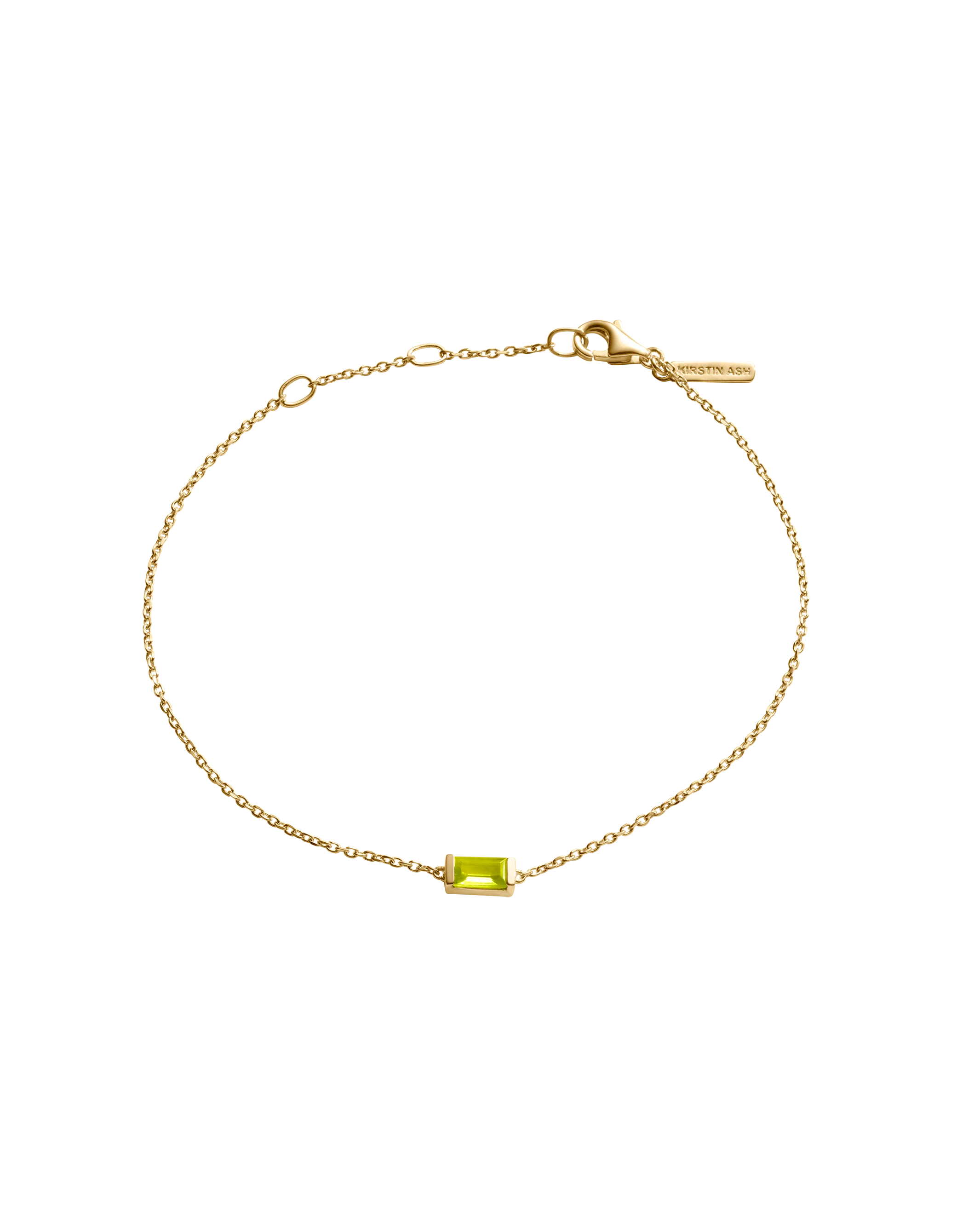 BAGUETTE BIRTHSTONE BRACELET (18K GOLD VERMEIL) - Image 15