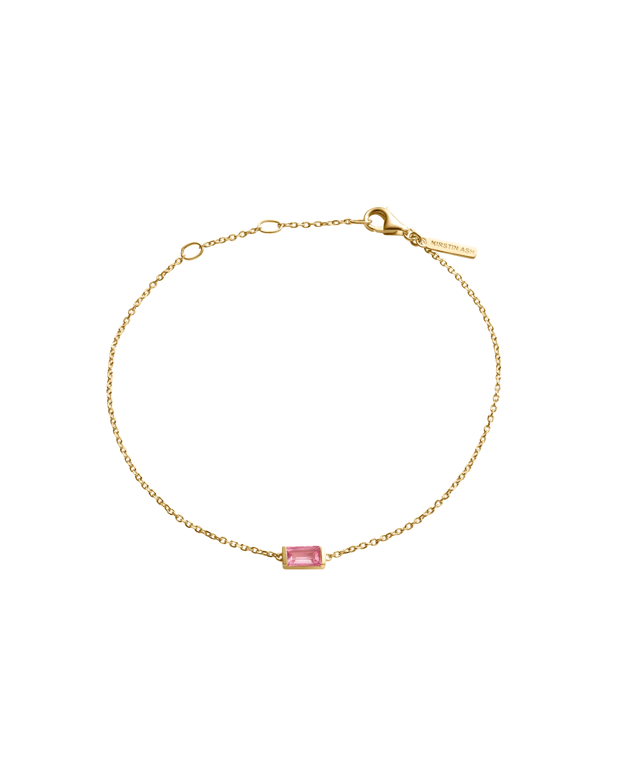 BAGUETTE BIRTHSTONE BRACELET (18K GOLD VERMEIL) - Image 16