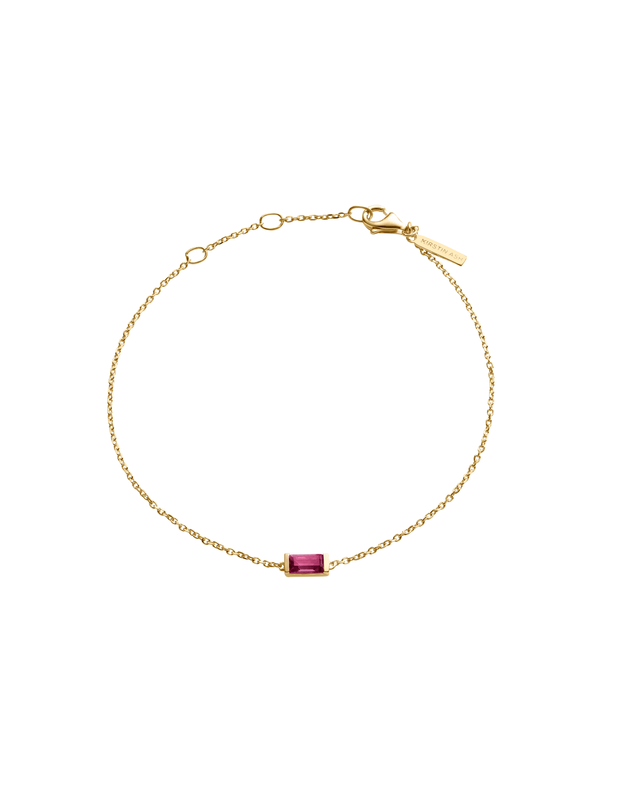 BAGUETTE BIRTHSTONE BRACELET (18K GOLD VERMEIL) - Image 17