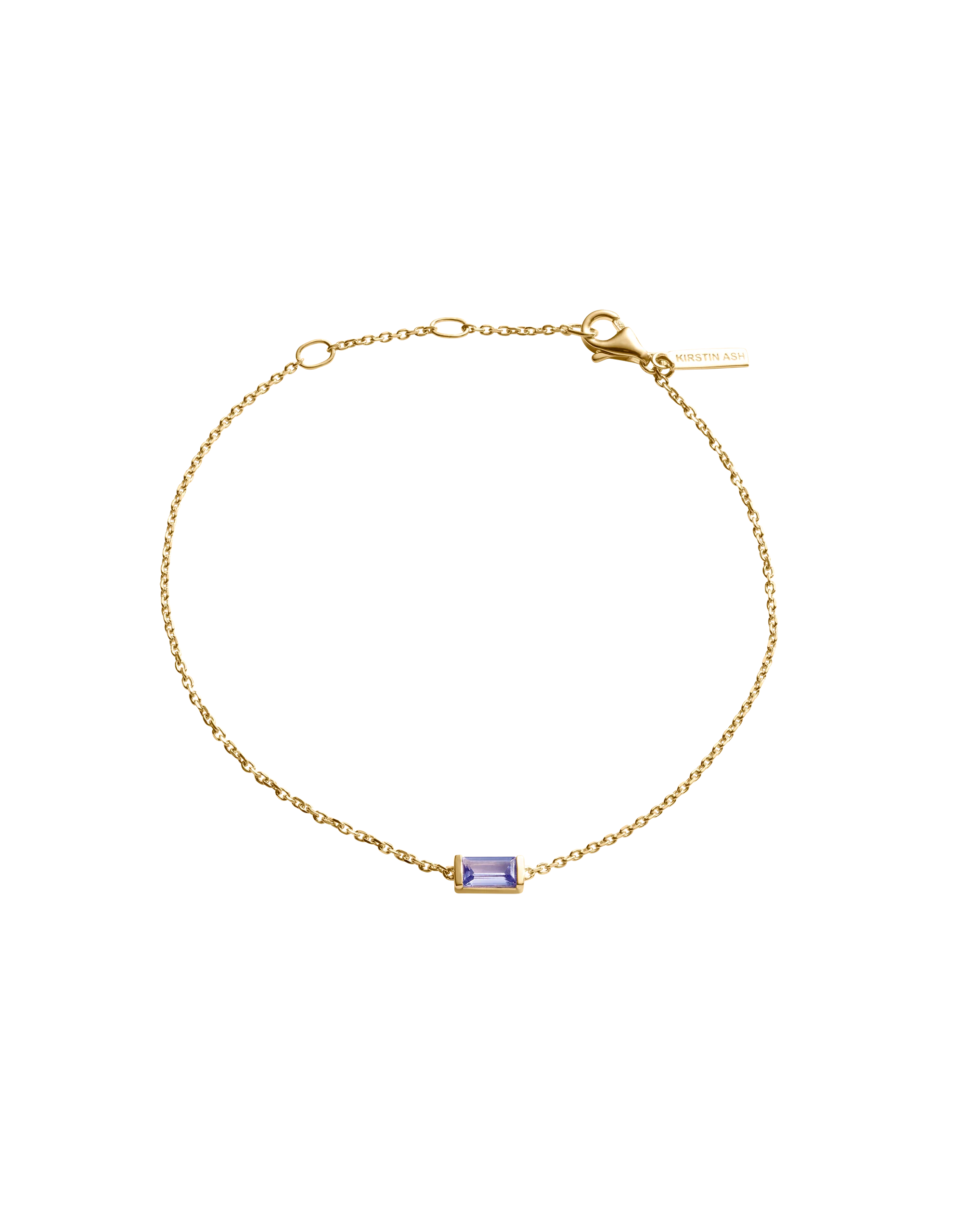 BAGUETTE BIRTHSTONE BRACELET (18K GOLD VERMEIL) - Image 18