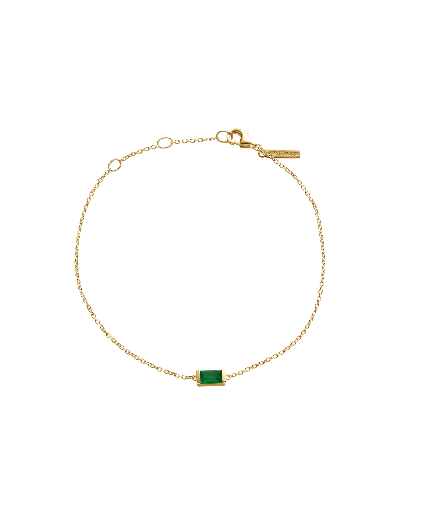 BAGUETTE BIRTHSTONE BRACELET (18K GOLD VERMEIL) - Image 7