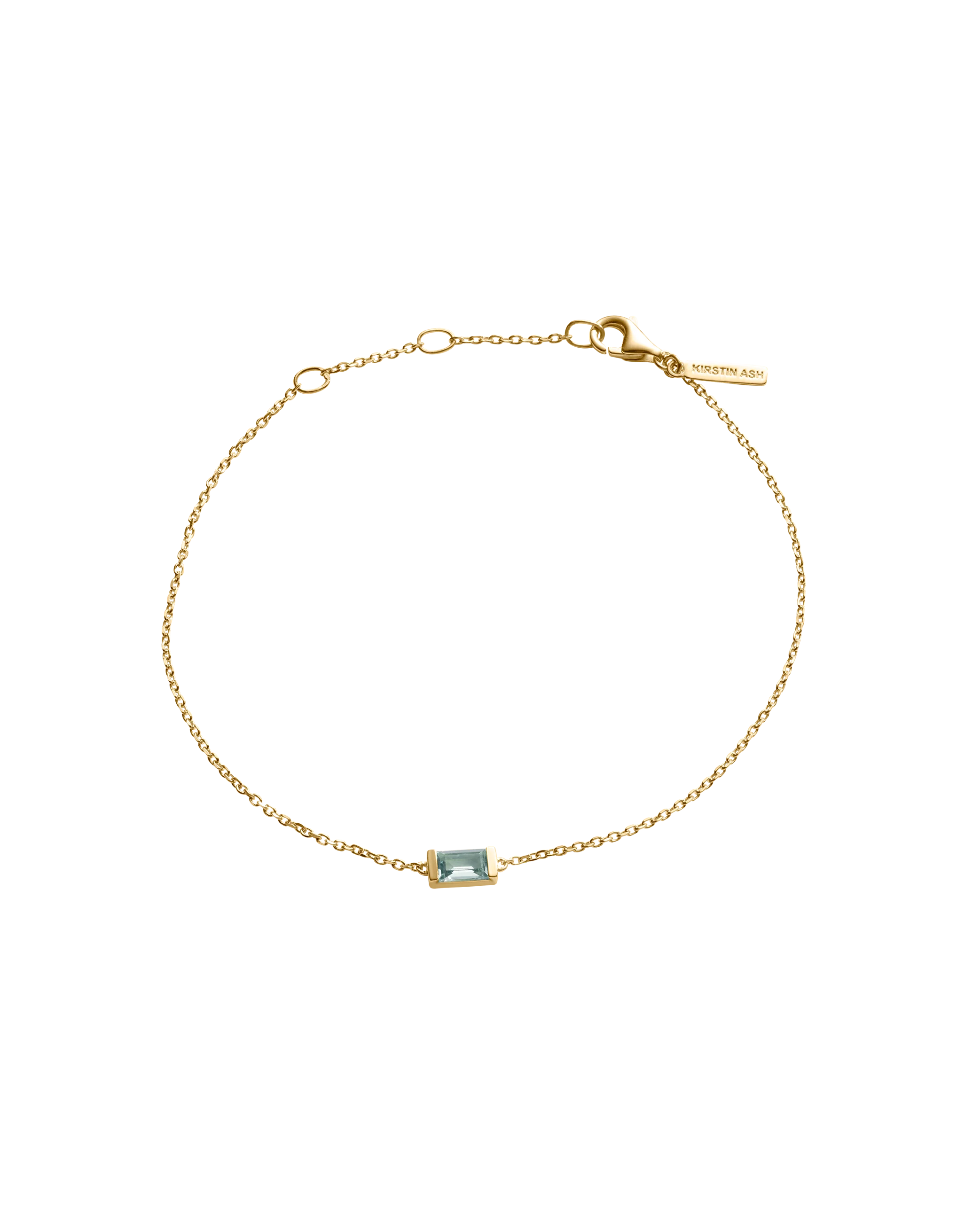 BAGUETTE BIRTHSTONE BRACELET (18K GOLD VERMEIL) - Image 8