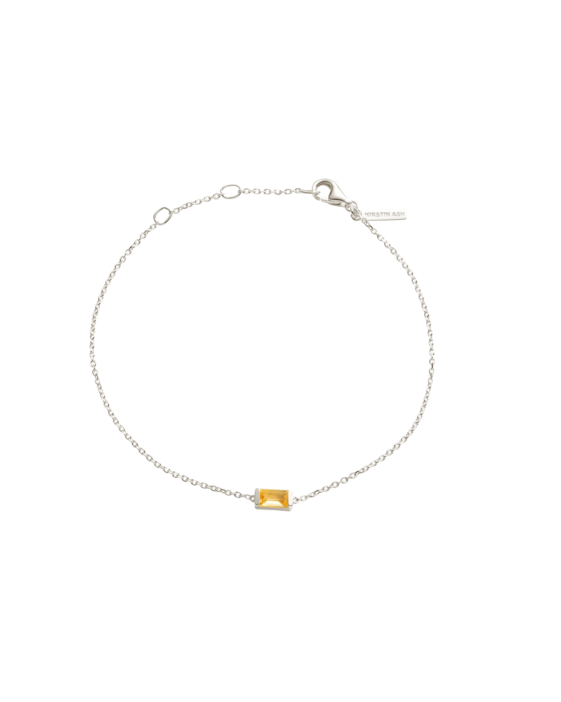 BAGUETTE BIRTHSTONE BRACELET (STERLING SILVER) - Image 10