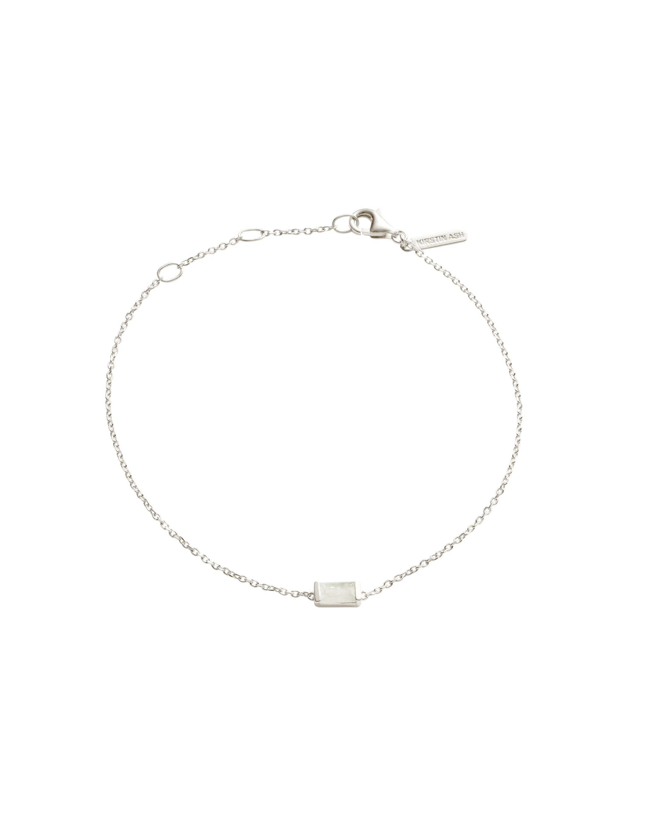 BAGUETTE BIRTHSTONE BRACELET (STERLING SILVER) - Image 12