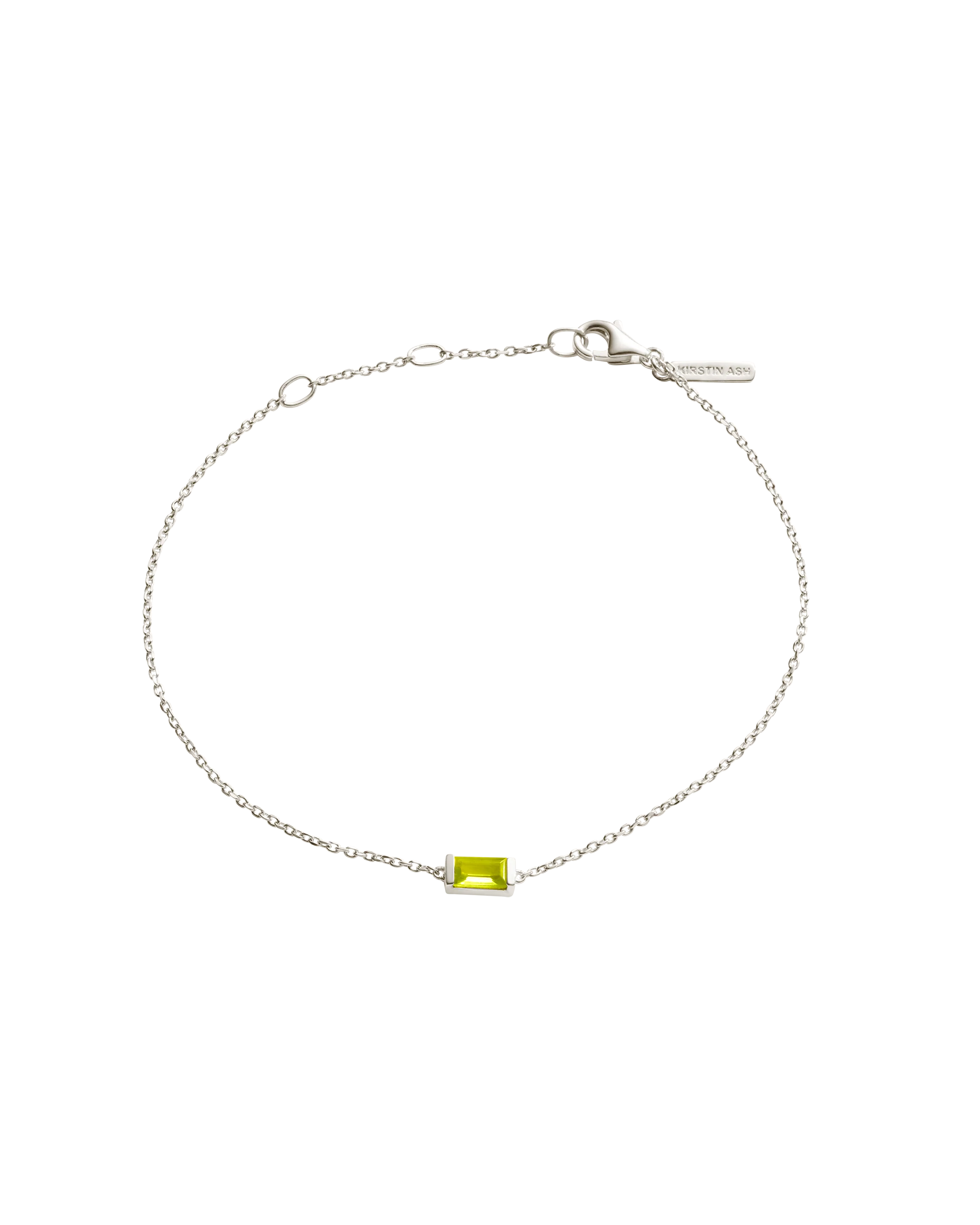 BAGUETTE BIRTHSTONE BRACELET (STERLING SILVER) - Image 13