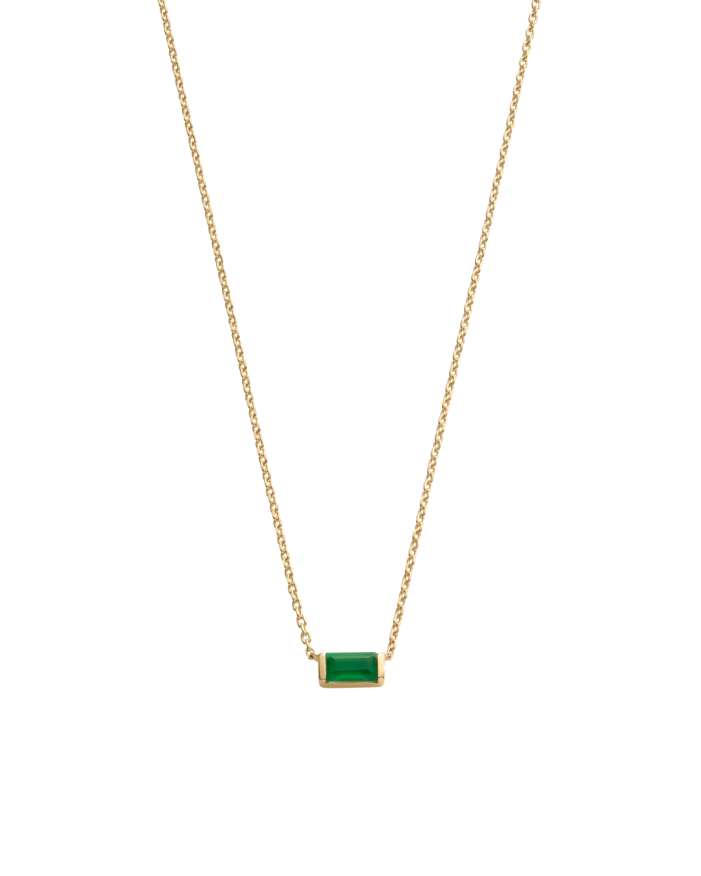 BAGUETTE BIRTHSTONE NECKLACE (18K GOLD VERMEIL) - Image 10