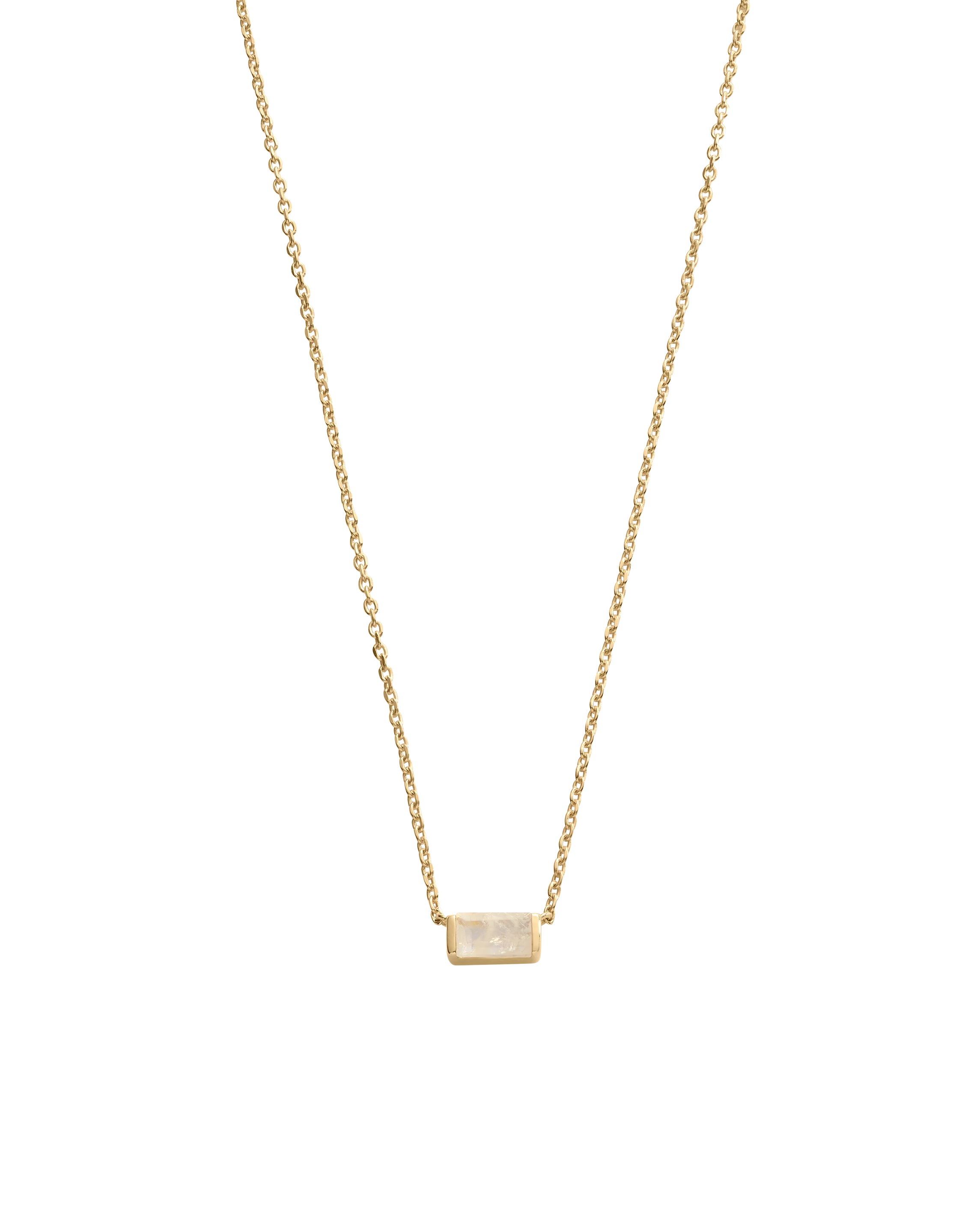BAGUETTE BIRTHSTONE NECKLACE (18K GOLD VERMEIL) - Image 15