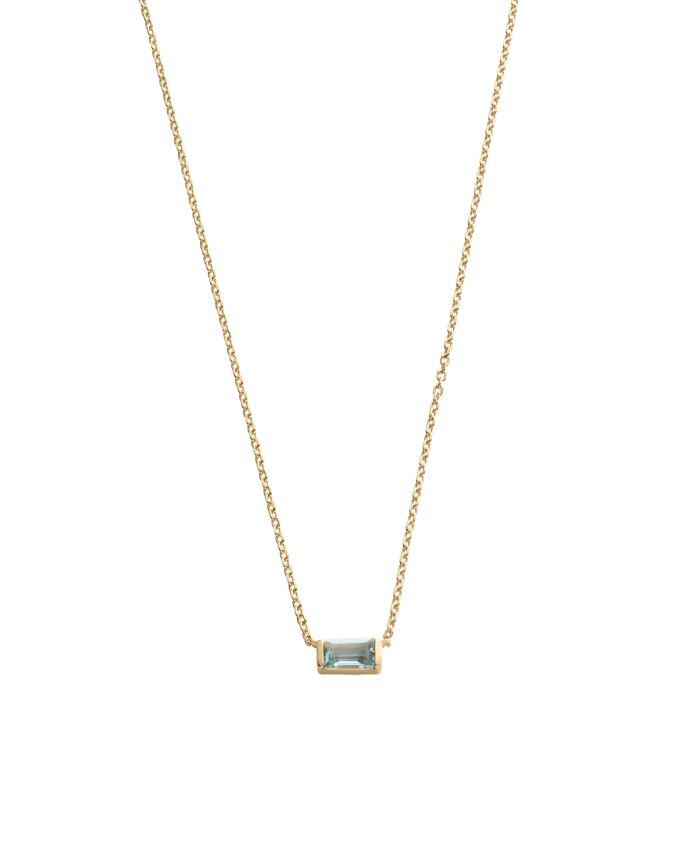 BAGUETTE BIRTHSTONE NECKLACE (18K GOLD VERMEIL) - Image 5
