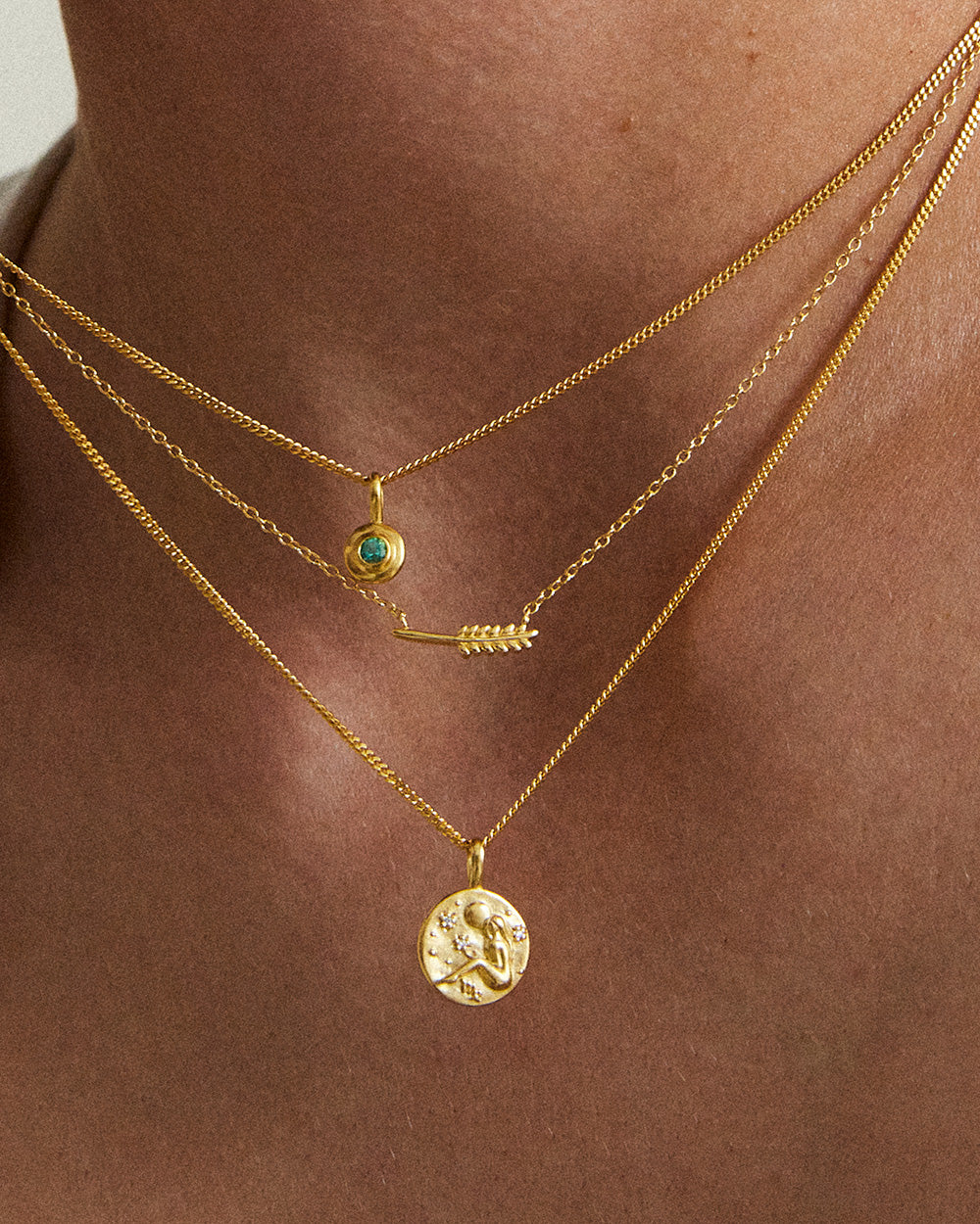 BIRTHSTONE NECKLACE (18K GOLD VERMEIL) - Image 3