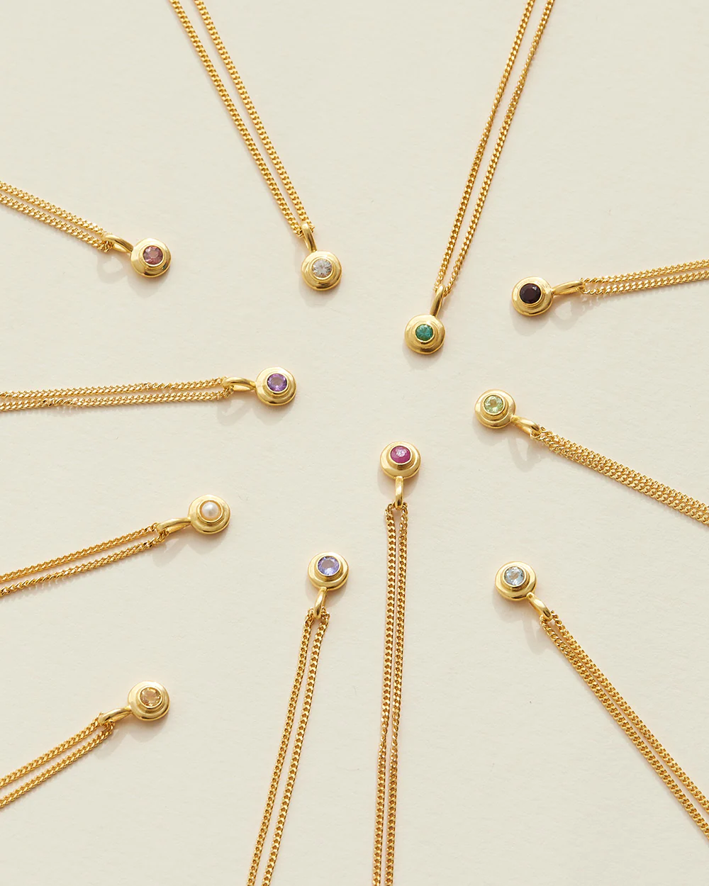 BIRTHSTONE NECKLACE (18K GOLD VERMEIL) - Image 4