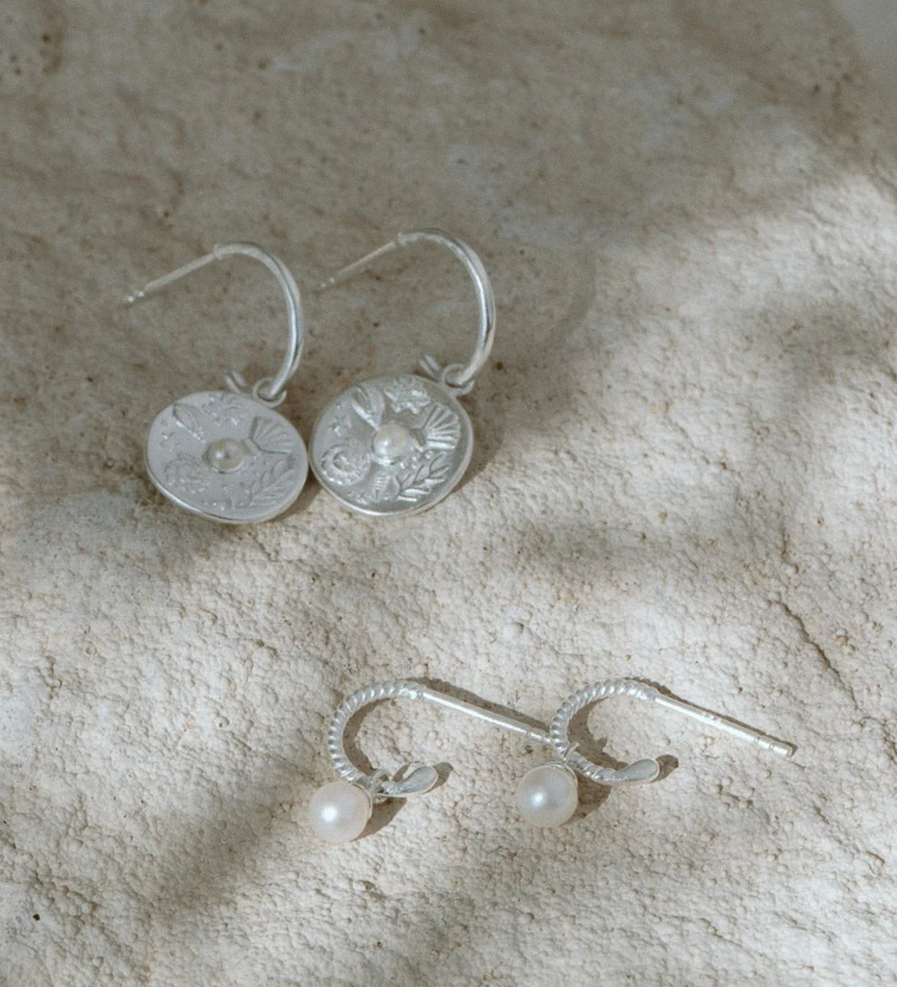 BY THE SEA HOOPS (STERLING SILVER) - Image 5
