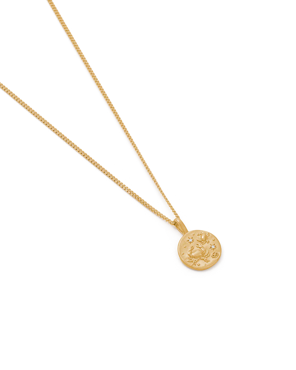 CANCER PETITE ZODIAC NECKLACE (18K GOLD VERMEIL) - Image 4