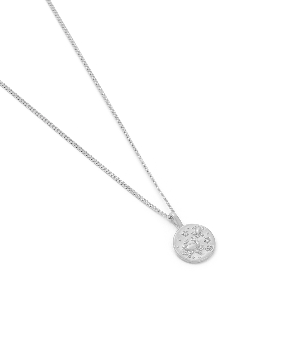 CANCER PETITE ZODIAC NECKLACE (STERLING SILVER) - Image 4
