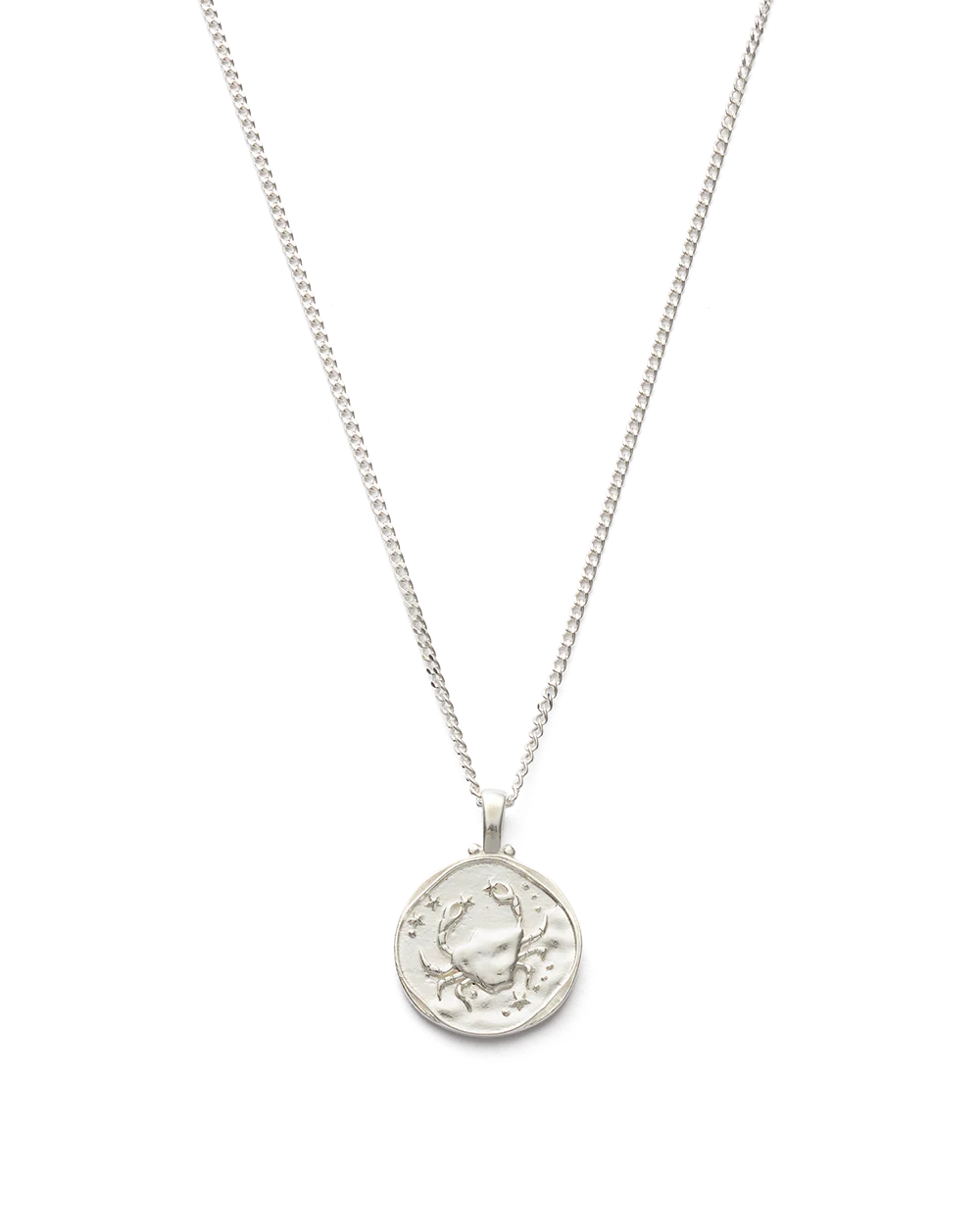 CANCER ZODIAC NECKLACE (STERLING SILVER)