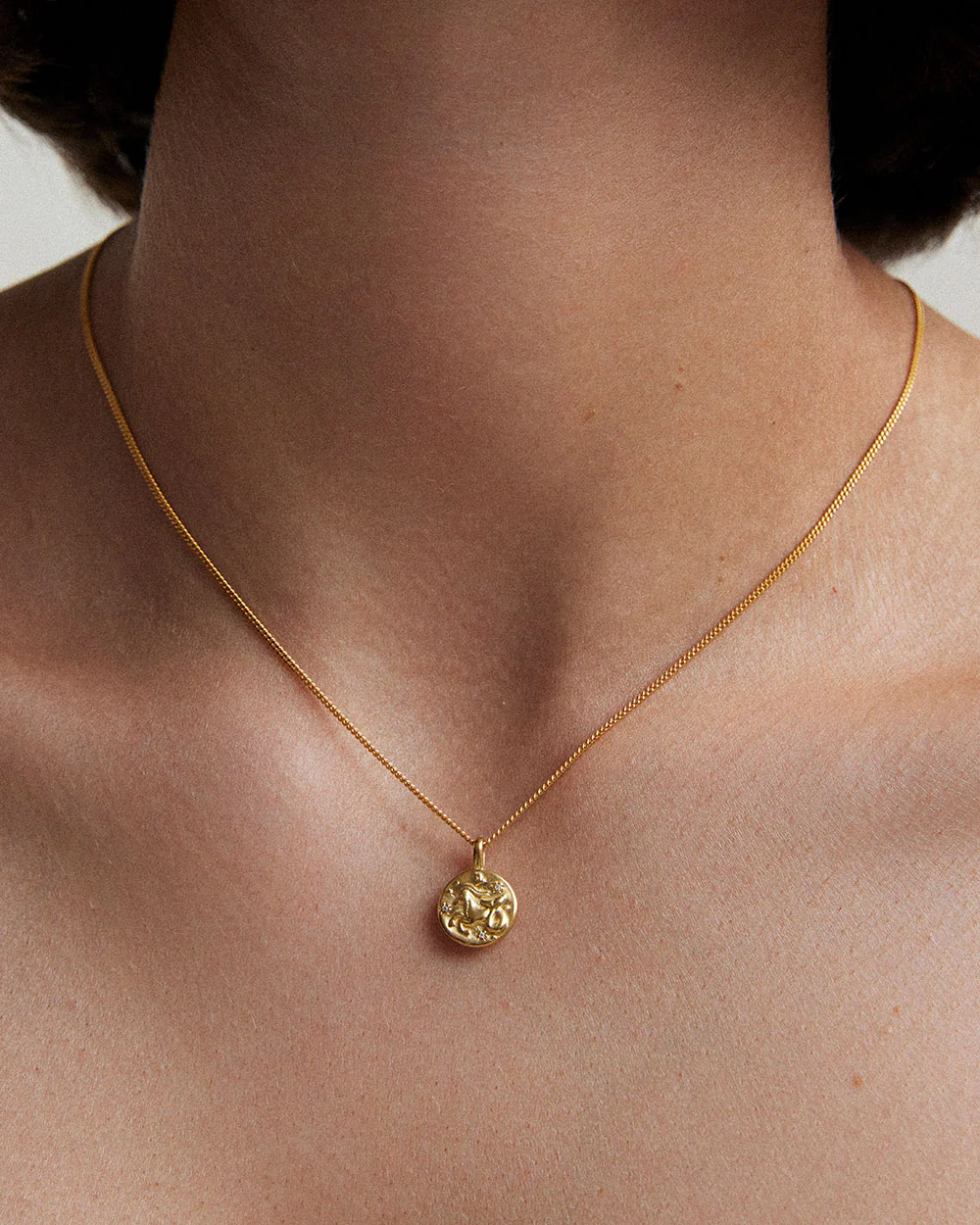 CAPRICORN PETITE ZODIAC NECKLACE (18K GOLD VERMEIL) - Image 2
