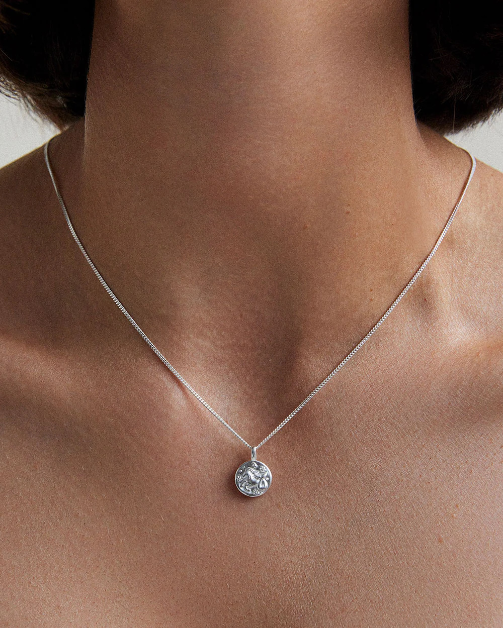 CAPRICORN PETITE ZODIAC NECKLACE (STERLING SILVER) - Image 2