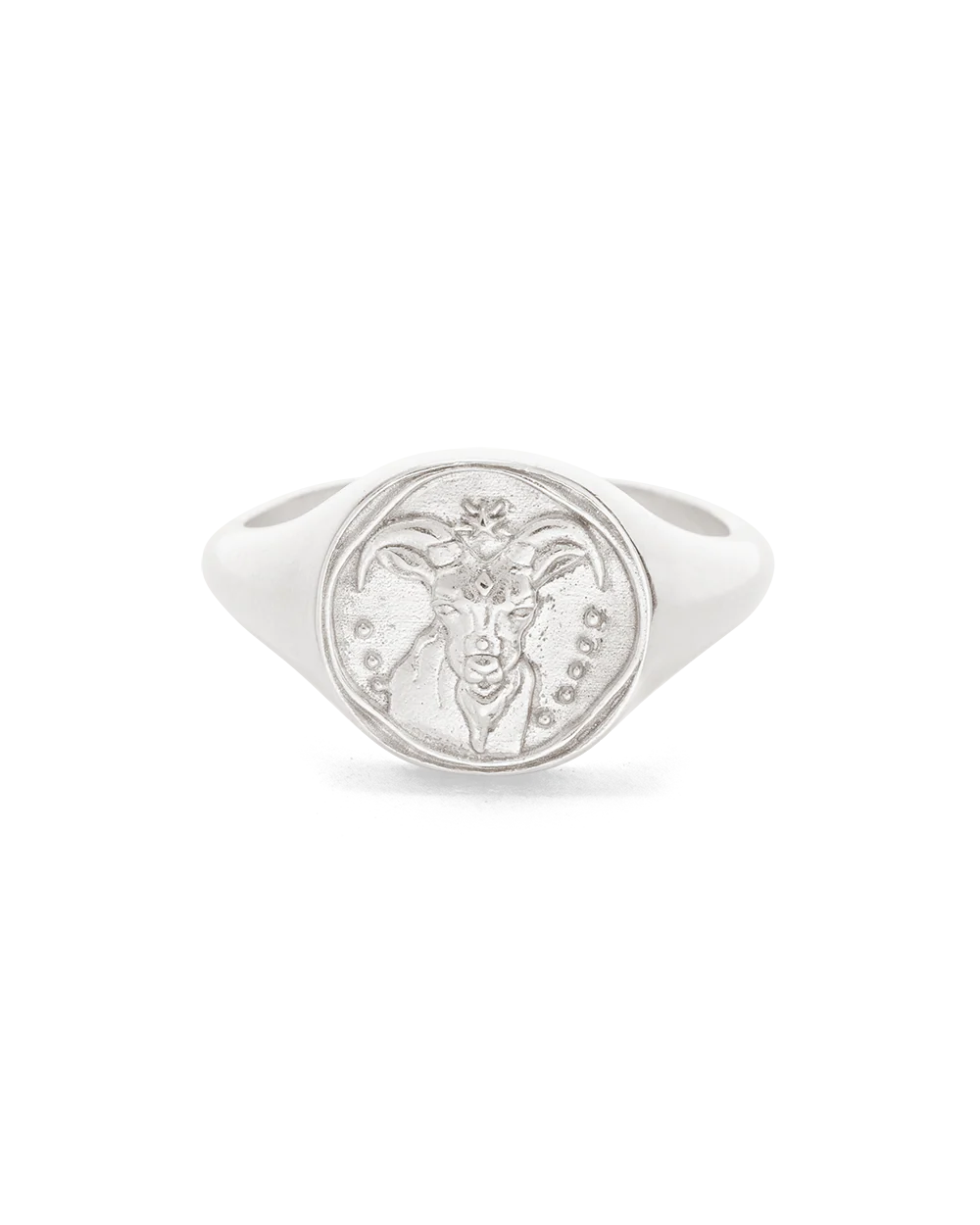 CAPRICORN SIGNET RING (STERLING SILVER) - Image 4