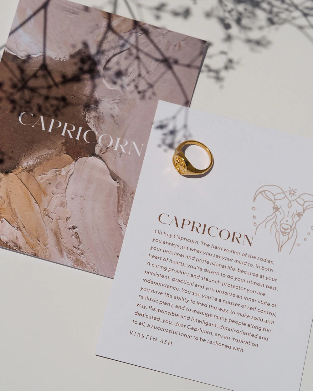 CAPRICORN SIGNET RING (STERLING SILVER) - Image 8