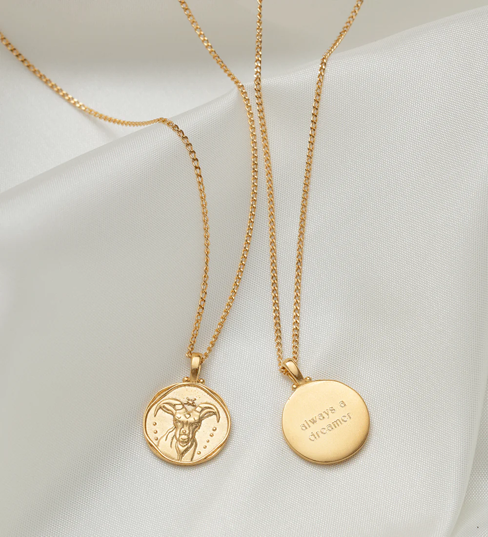 CAPRICORN ZODIAC NECKLACE (18K GOLD VERMEIL) - Image 3