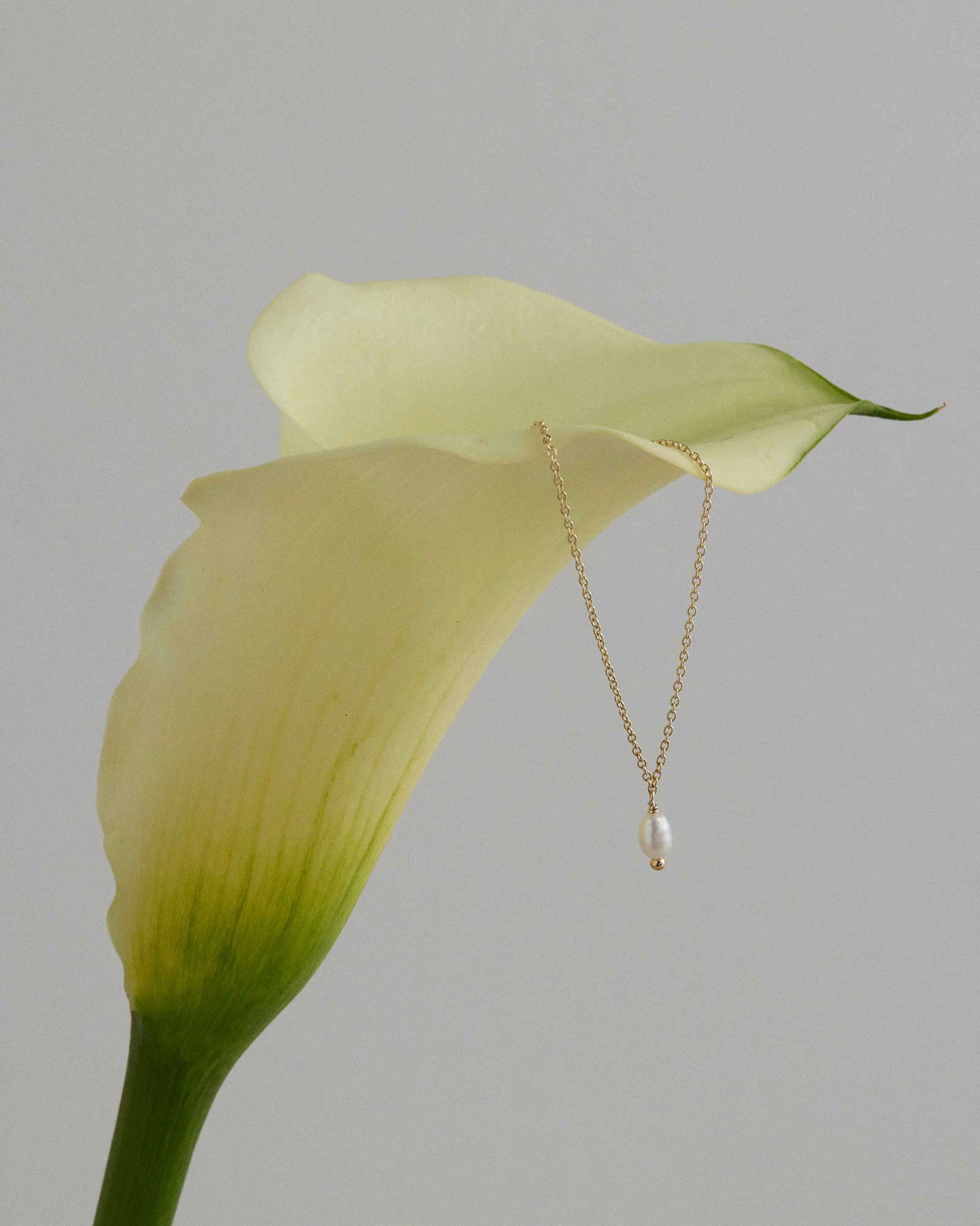 CLASSIC PEARL NECKLACE (9K GOLD) - Image 4
