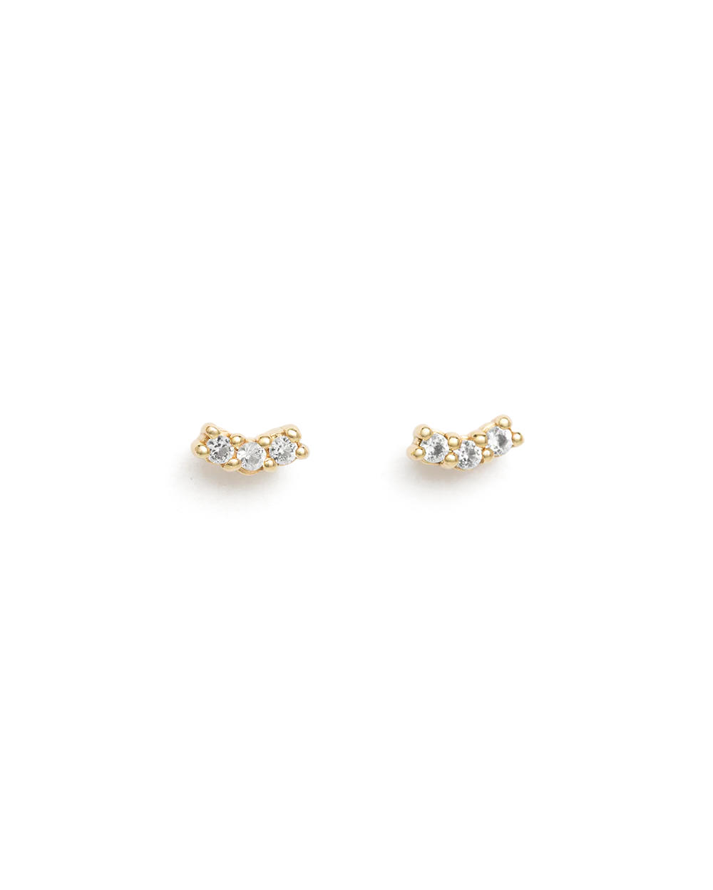 CONTOUR TOPAZ STUDS (GOLD)