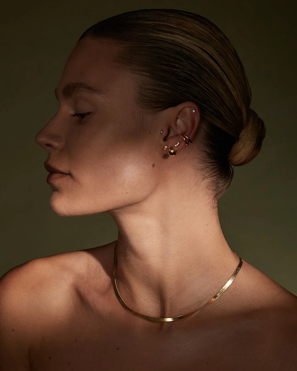 CONTOUR TOPAZ STUDS (GOLD) - Image 2