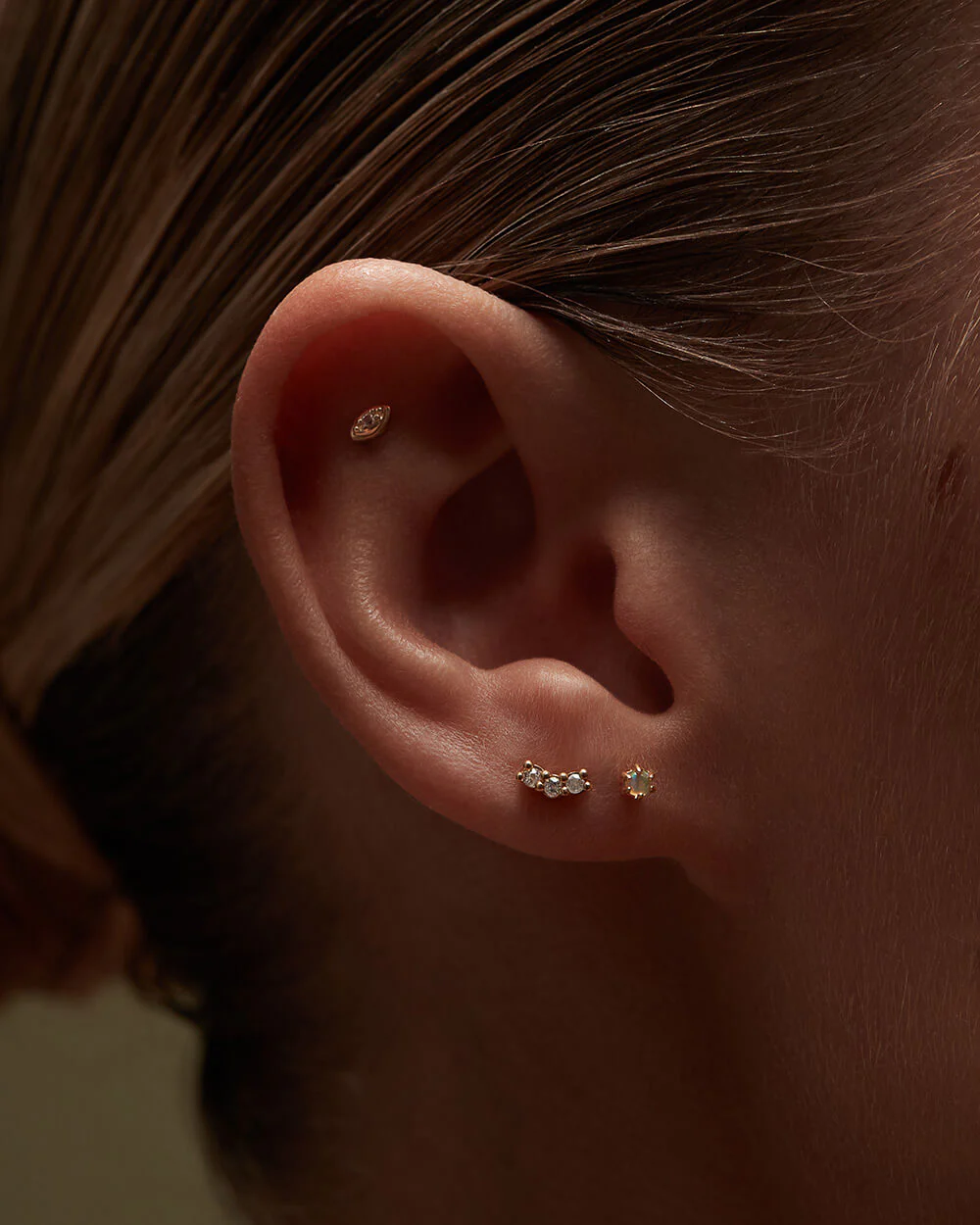 CONTOUR TOPAZ STUDS (GOLD) - Image 6