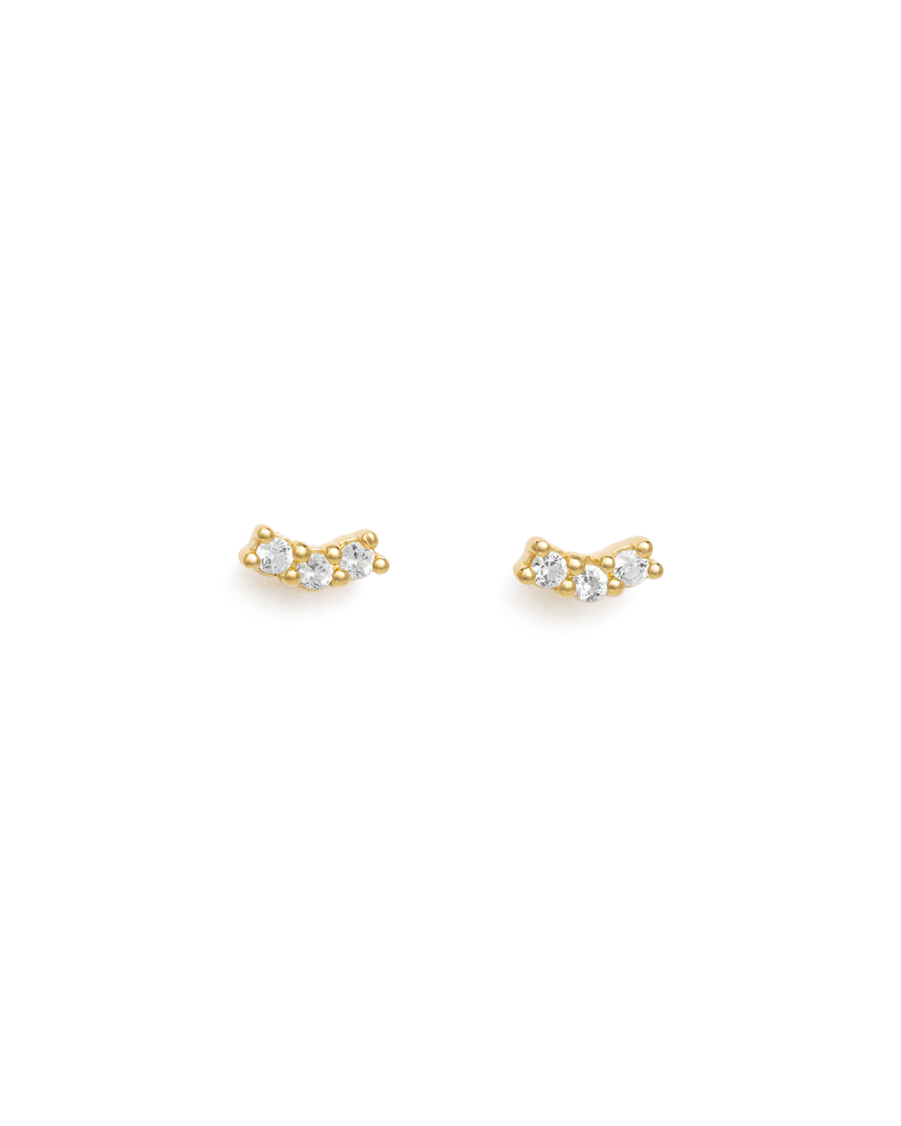 CONTOUR TOPAZ STUDS (GOLD) - Image 7