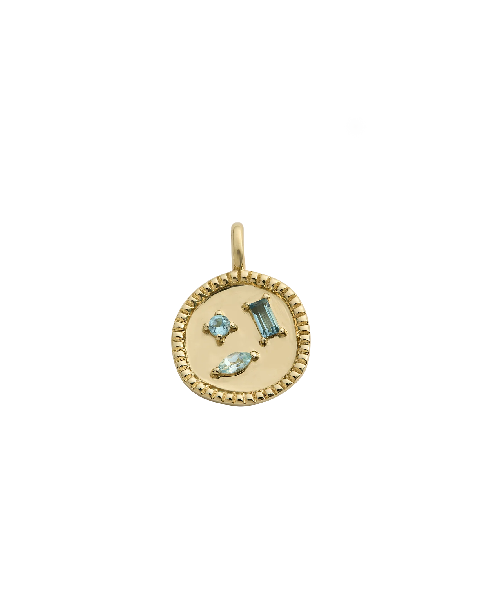 CREATIVITY REIGNS BLUE TOPAZ CHARM (9K GOLD)