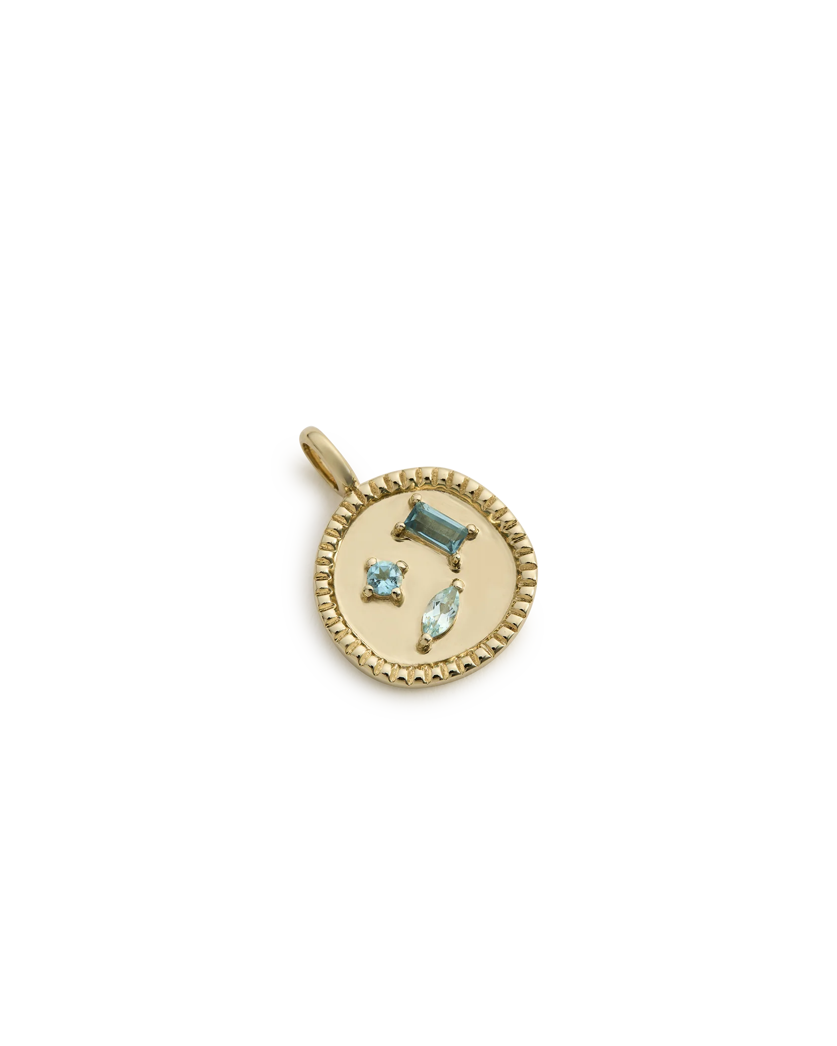 CREATIVITY REIGNS BLUE TOPAZ CHARM (9K GOLD) - Image 4