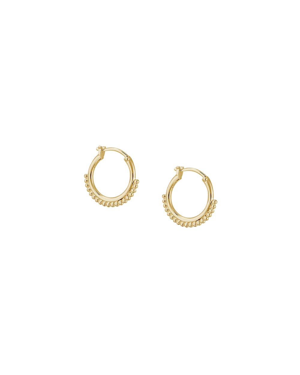 DETAIL HOOP EARRINGS (18K GOLD PLATED)