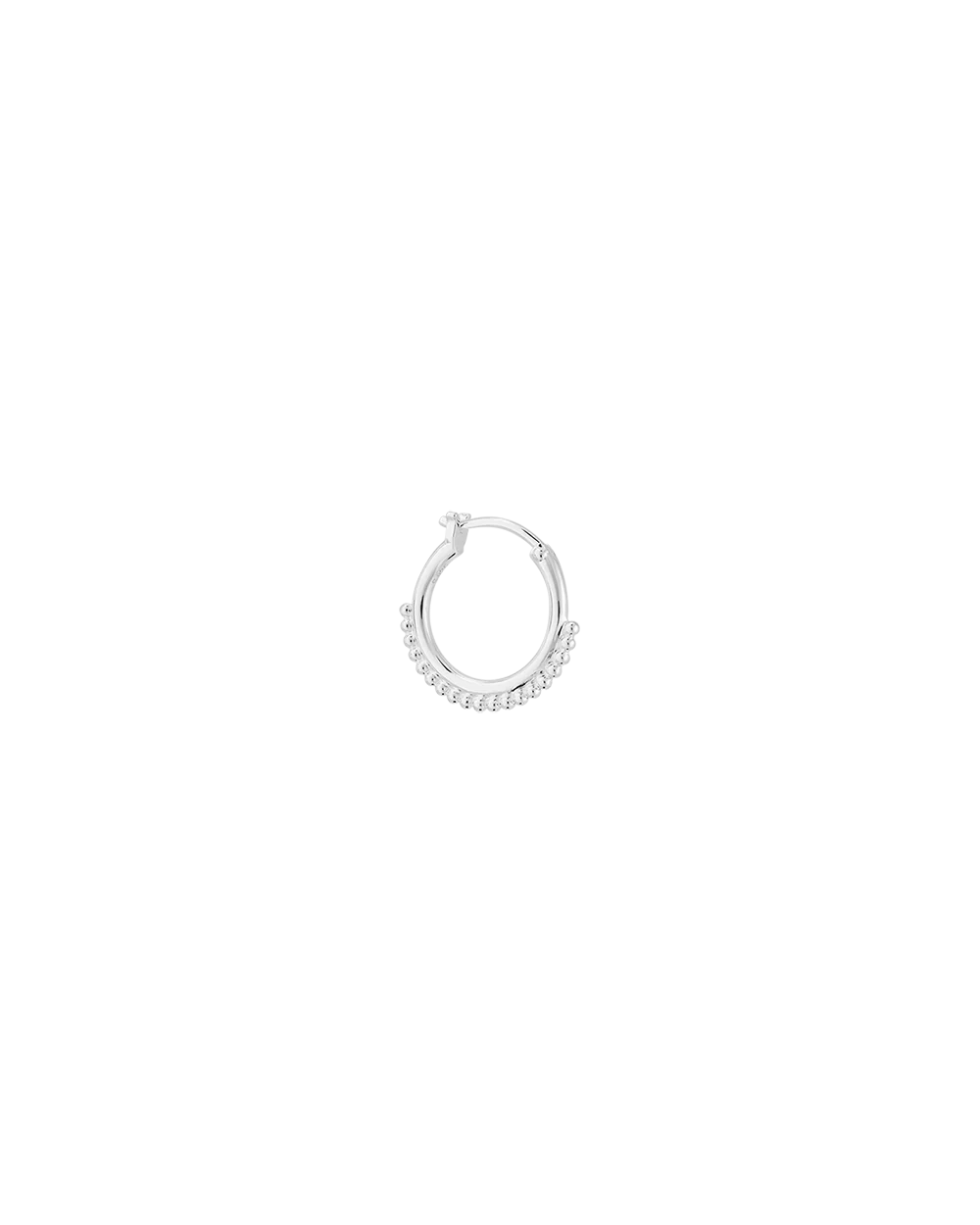 DETAIL HOOP EARRINGS (STERLING SILVER) - Image 5