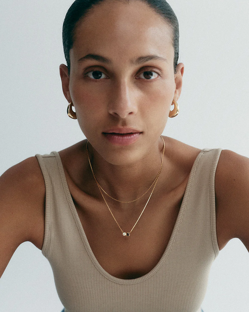 DUALITY CHAIN NECKLACE (18K GOLD PLATED) - Image 5