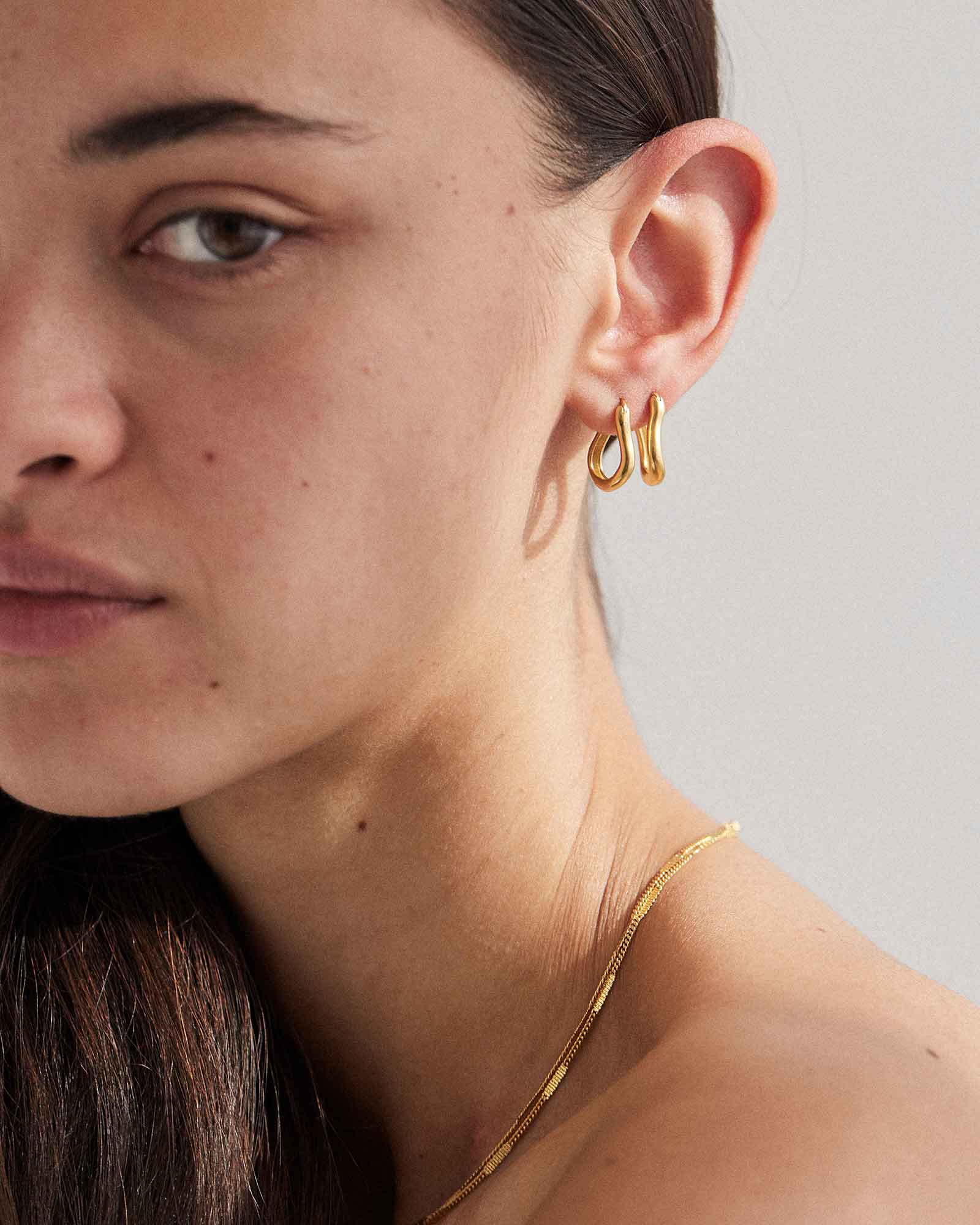 ECHO HOOPS (18K GOLD PLATED) - Image 3