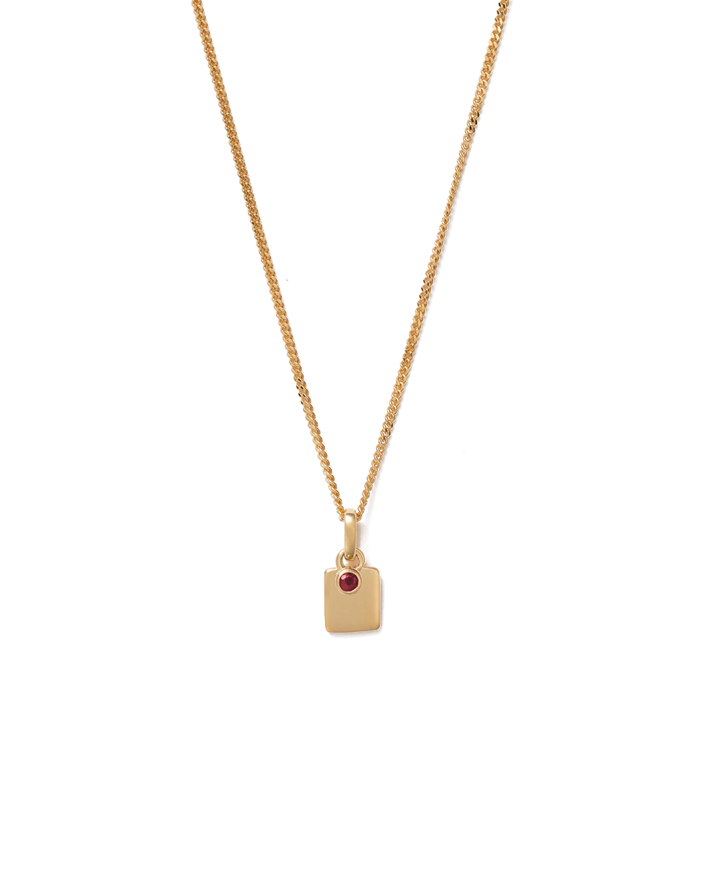ENGRAVABLE BIRTHSTONE NECKLACE (18K GOLD VERMEIL) - Image 10