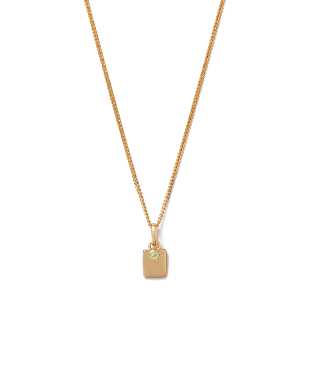 ENGRAVABLE BIRTHSTONE NECKLACE (18K GOLD VERMEIL) - Image 12